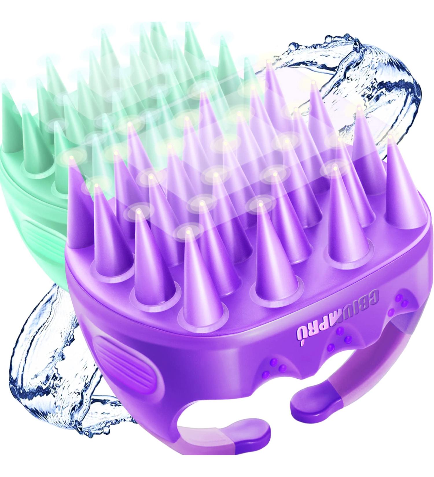 Shampoo Brush Scalp Massager Exfoliator for Dandruff Removal | Waterproof Shower Scrubber for Hair Growth | Soft Silicone Bristles | 2 Pack Scalp Brush for Thick Curly Hair - Buy Online on GoSupps.com