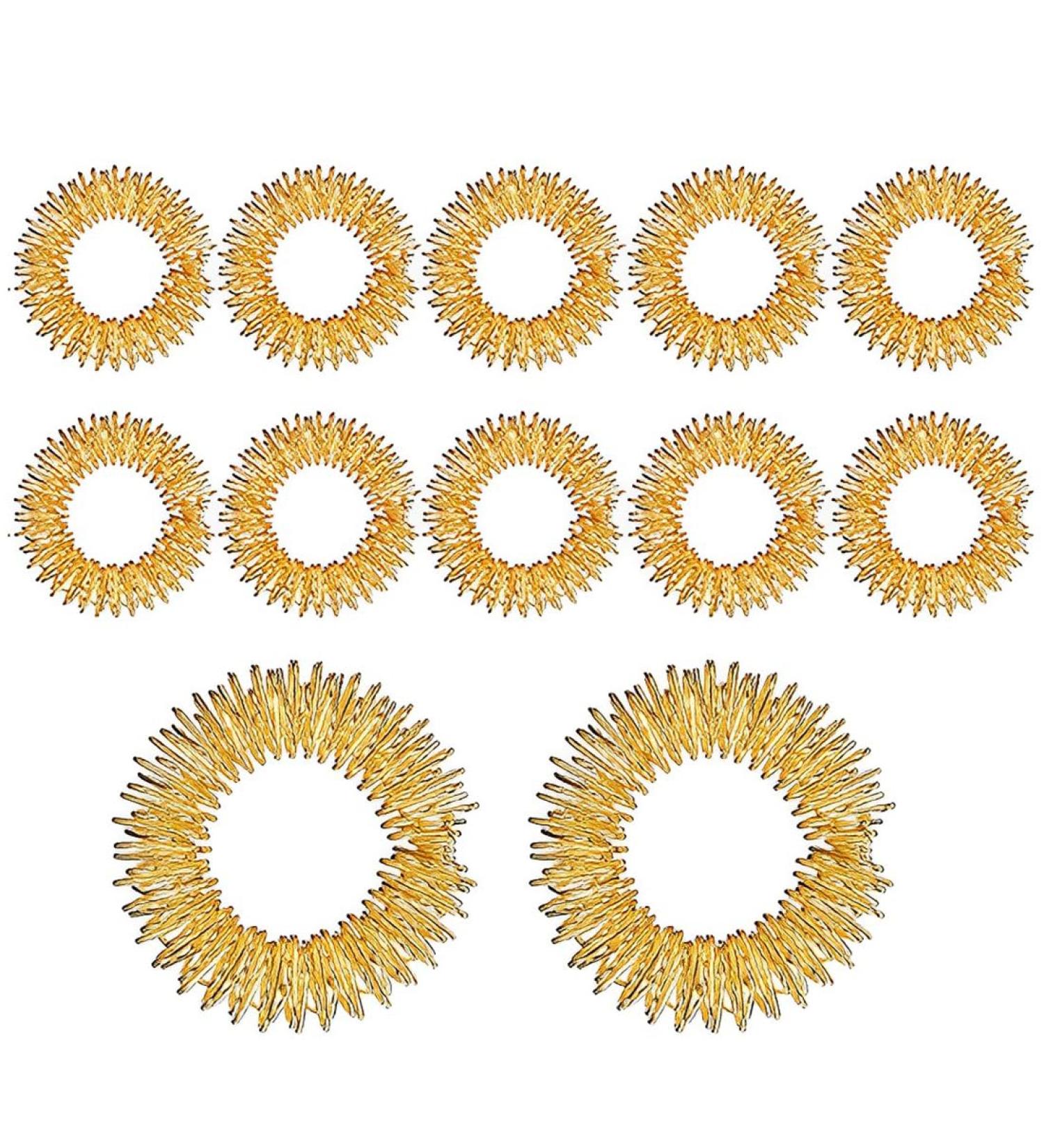 Menyiyds 12 PCs Finger Hand Joint Massager Set - Shiatsu Rings & Wrist Massage Bracelets for Better Blood Circulation & Stress Relief - Buy Online on GoSupps.com