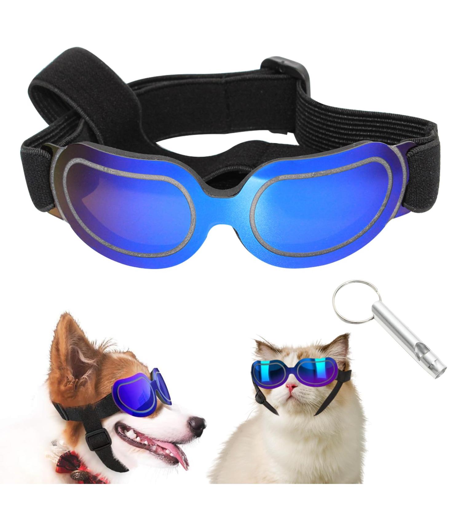Svitzoot Dog Glasses - UV Protection Sunglasses for Small Dogs | Adjustable Windproof Stylish Black Dog Eyewear - Buy Online on GoSupps.com