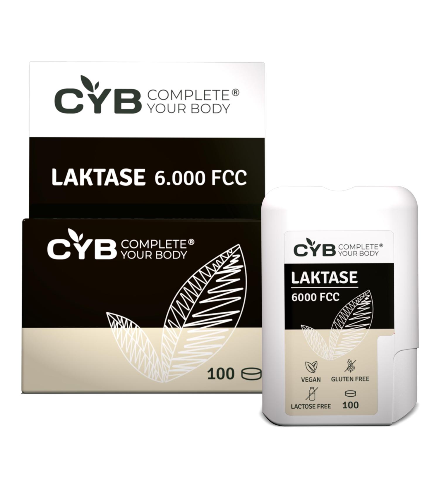 Cyb Lactase 6000 FCC - 100 Tablets for Lactose Intolerance | Dairy Digestive Aid | International Shipping - Buy Online on GoSupps.com
