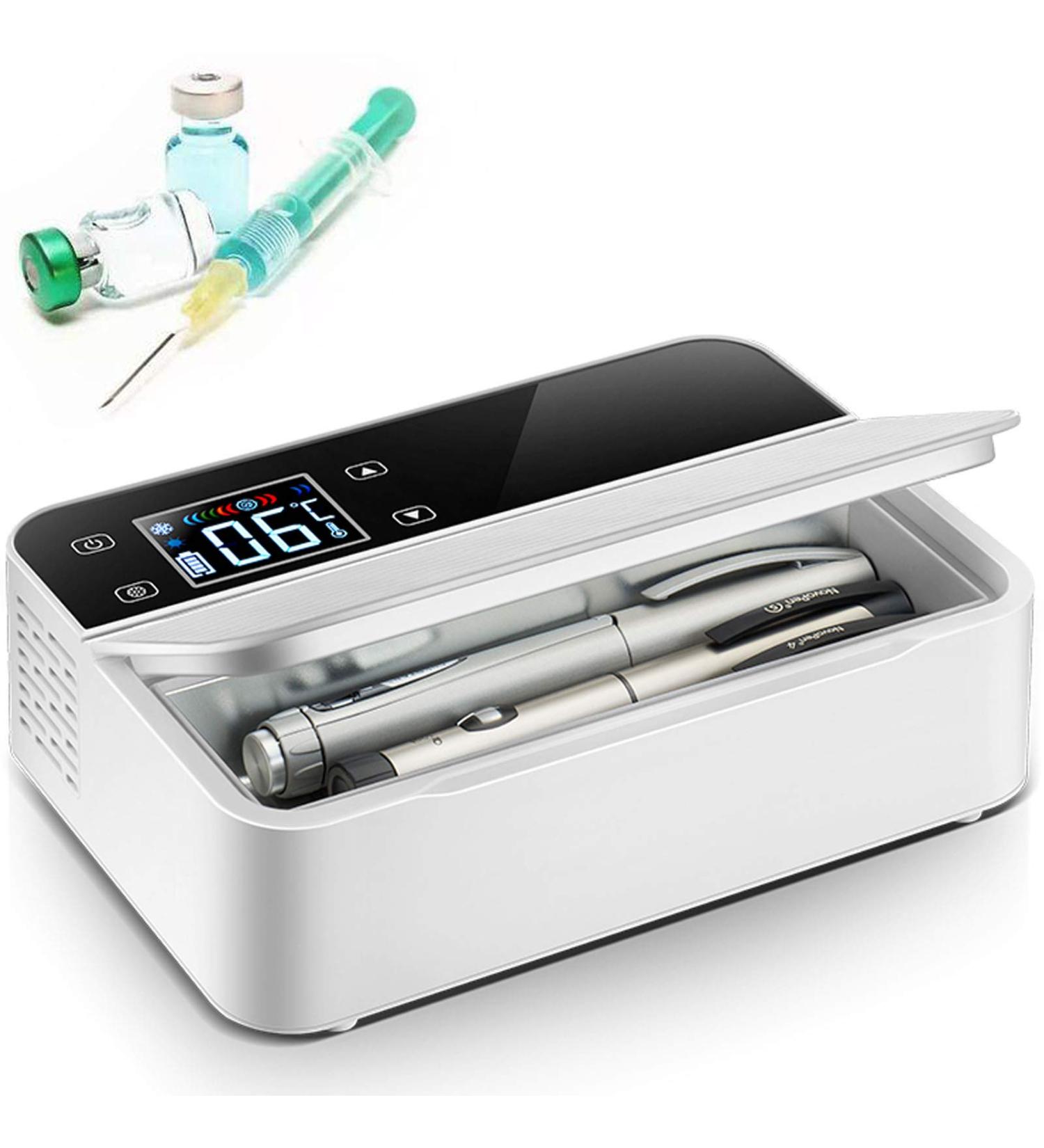 Small Fridge Cooler Insulin Cooler Case Portable Insulin Bag Travel Keep Chilled Meds at 2-8 Degrees Medical Insulin Travel Case Dualbattery - Buy Online on GoSupps.com