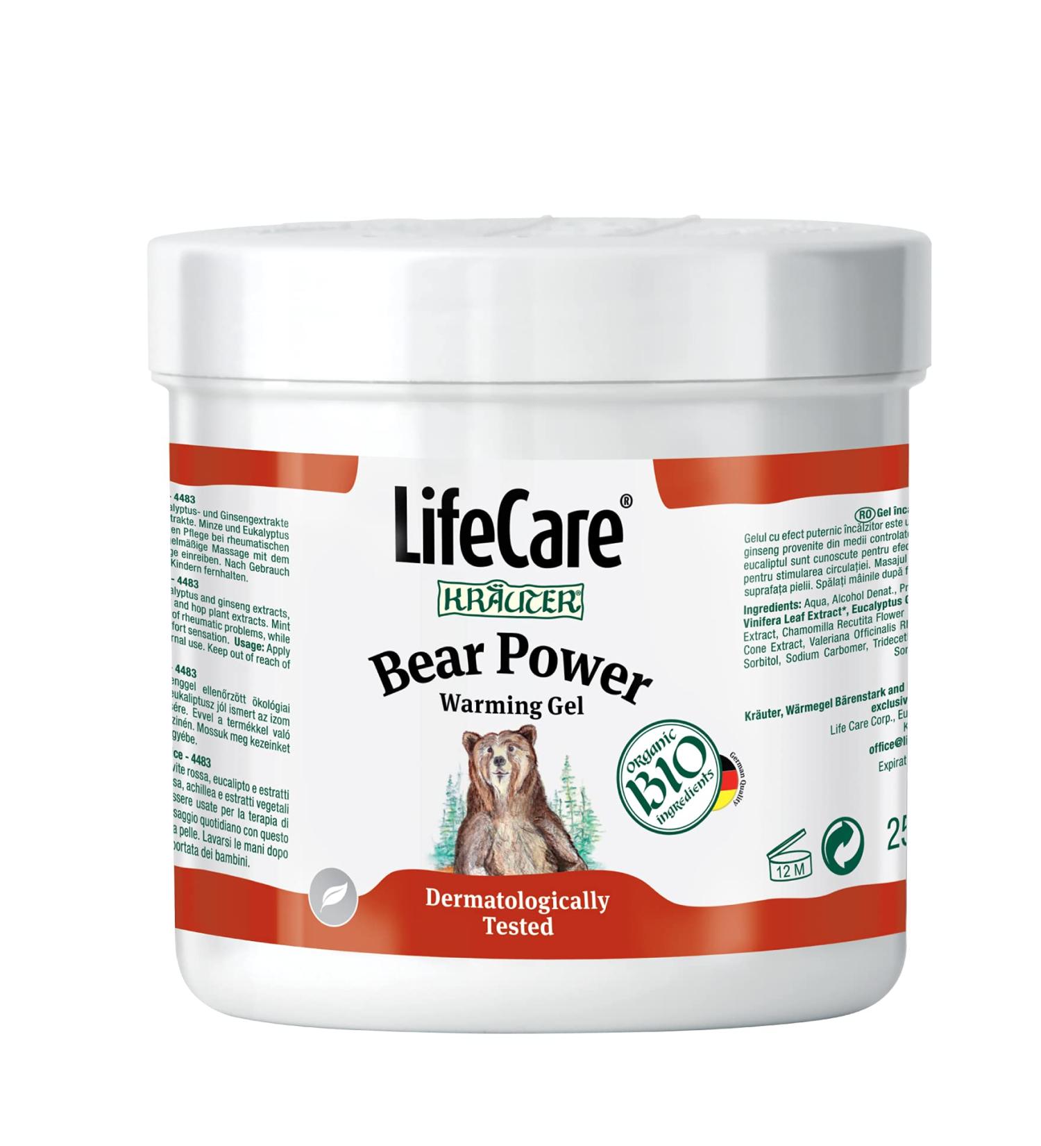 Heating gel for the bear with organic herbs LifeCare Krauter