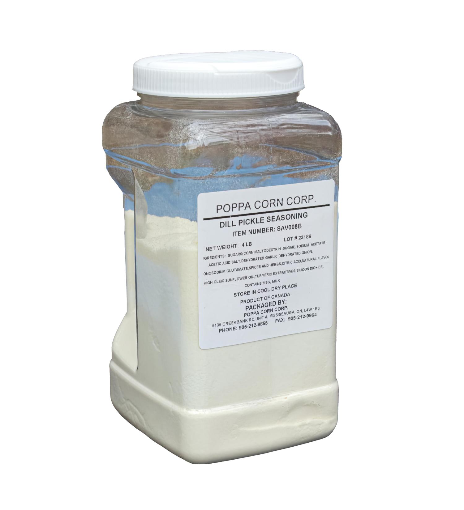 Dill Pickle Popcorn Seasoning Huge 4 lb (1814g) Shaker