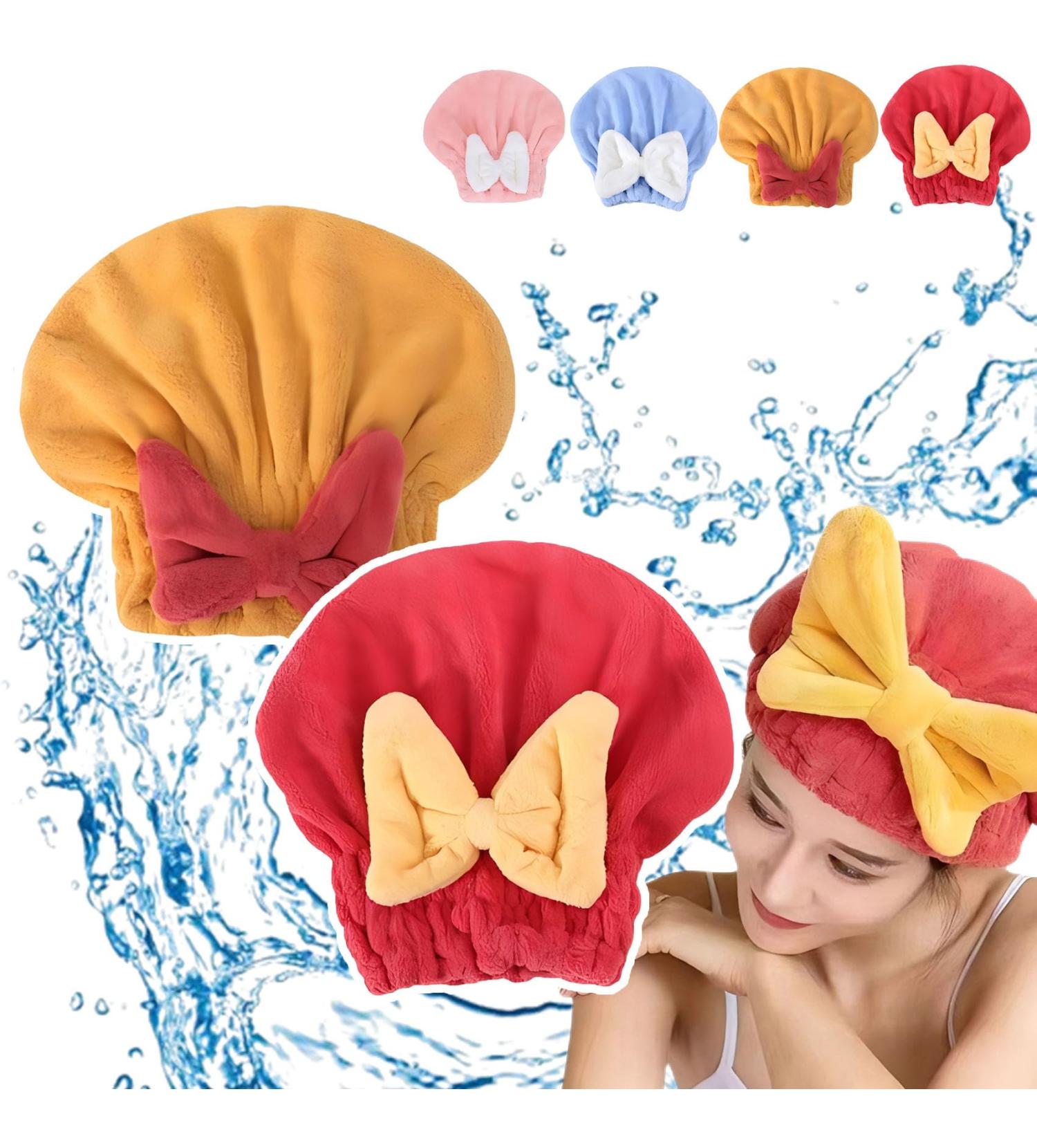 Super Absorbent Microfiber Hair Towel Wrap - Fast Drying & Ultra Soft for All Hair Types - 2PCS - Buy Online on GoSupps.com