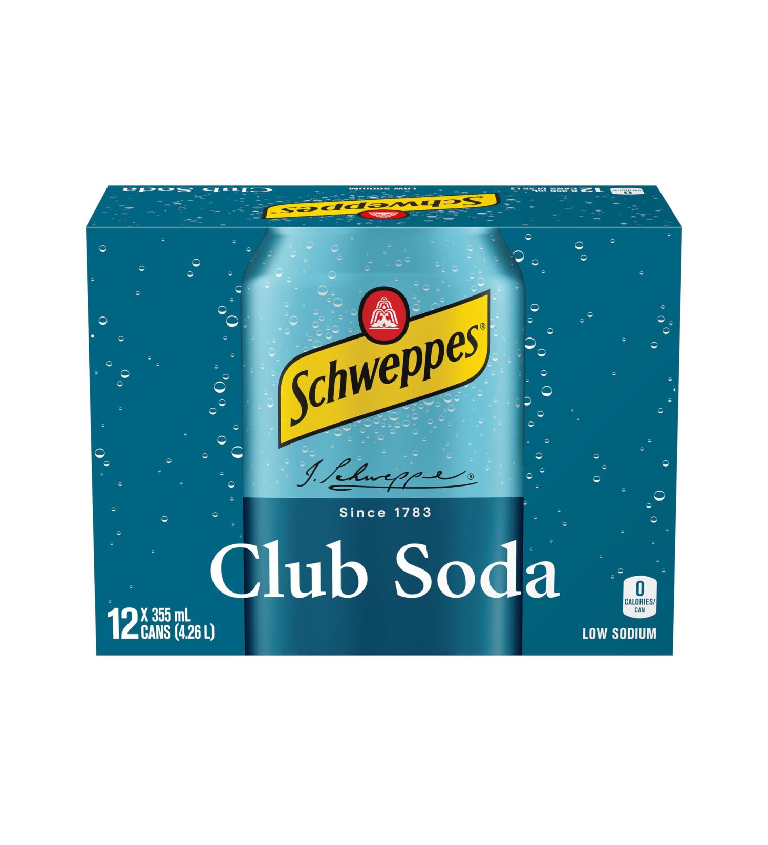Schweppes Club Soda 12x355ml - Buy Online on GoSupps.com