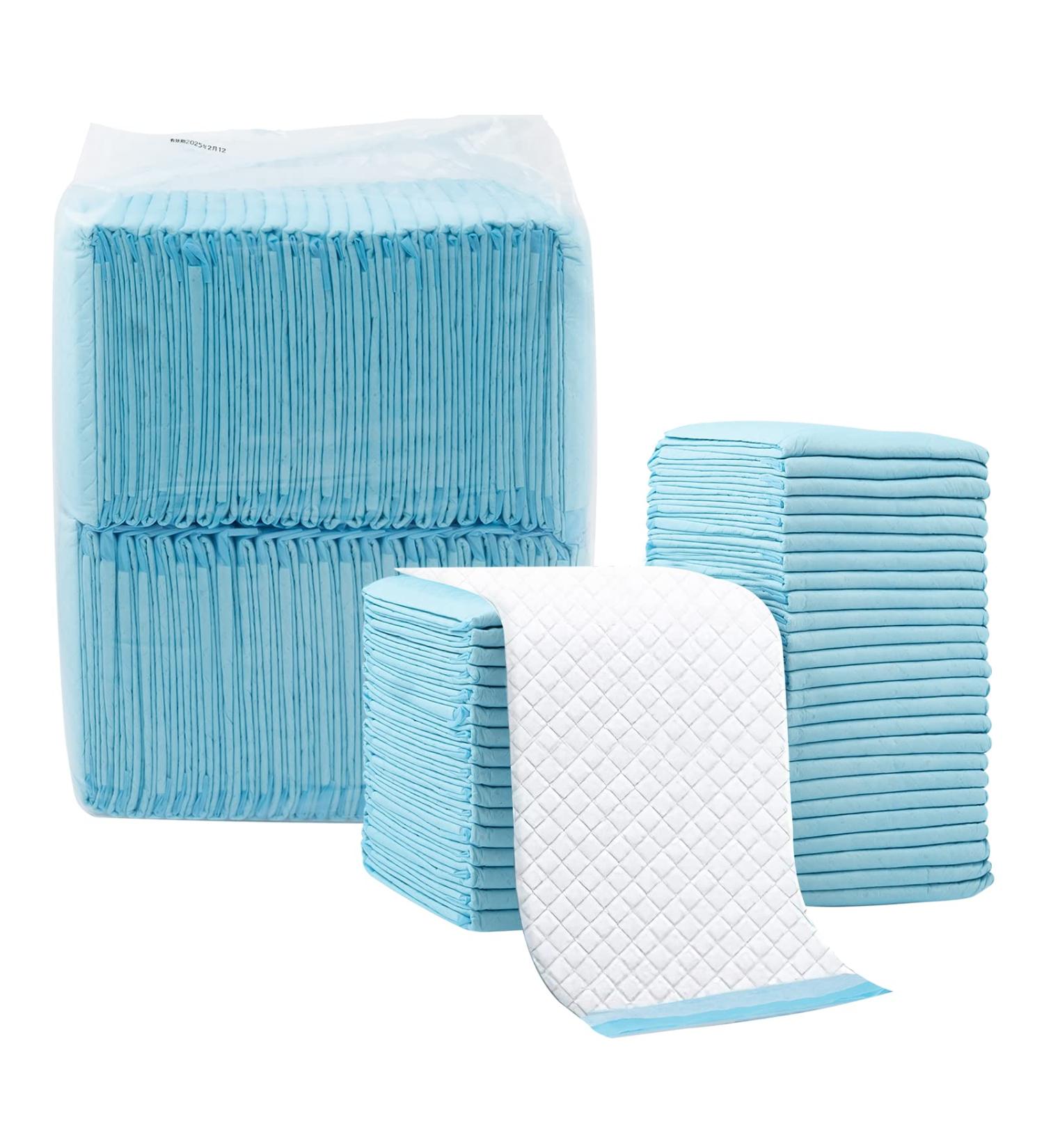 150 Count Pet Training and Puppy Pads Regular Super Absorbent Pee for Dogs Leak-Proof Potty Puppies Cats Rabbits Disposable Housetraining - 13x17.7 inch & 17.7x23.6 inch Blue - Buy Online on GoSupps.com