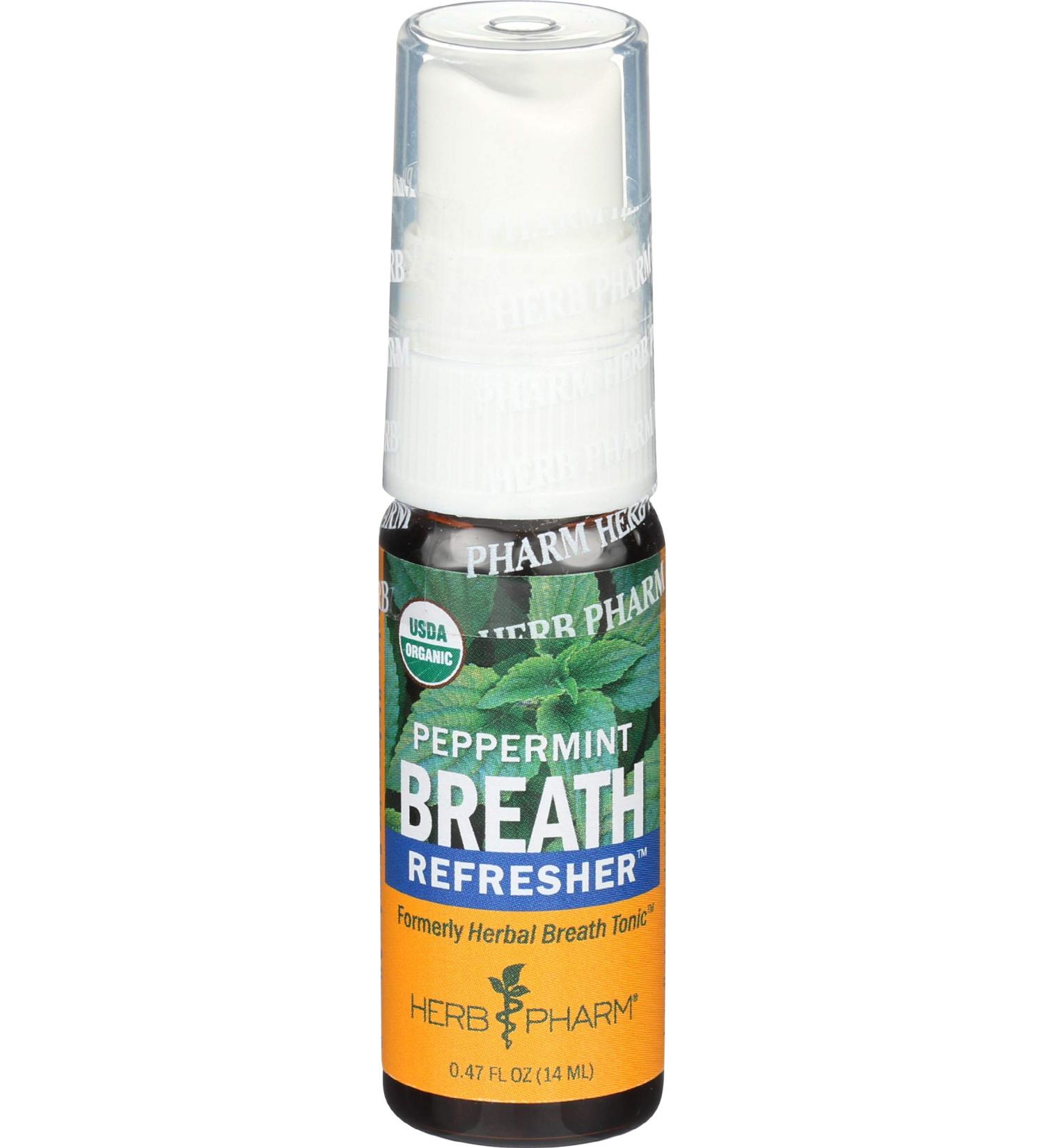 Herb Pharm Tonic Breath Peppermint Organic 0.47 Fl Oz - Freshens Breath Naturally - Buy Online on GoSupps.com