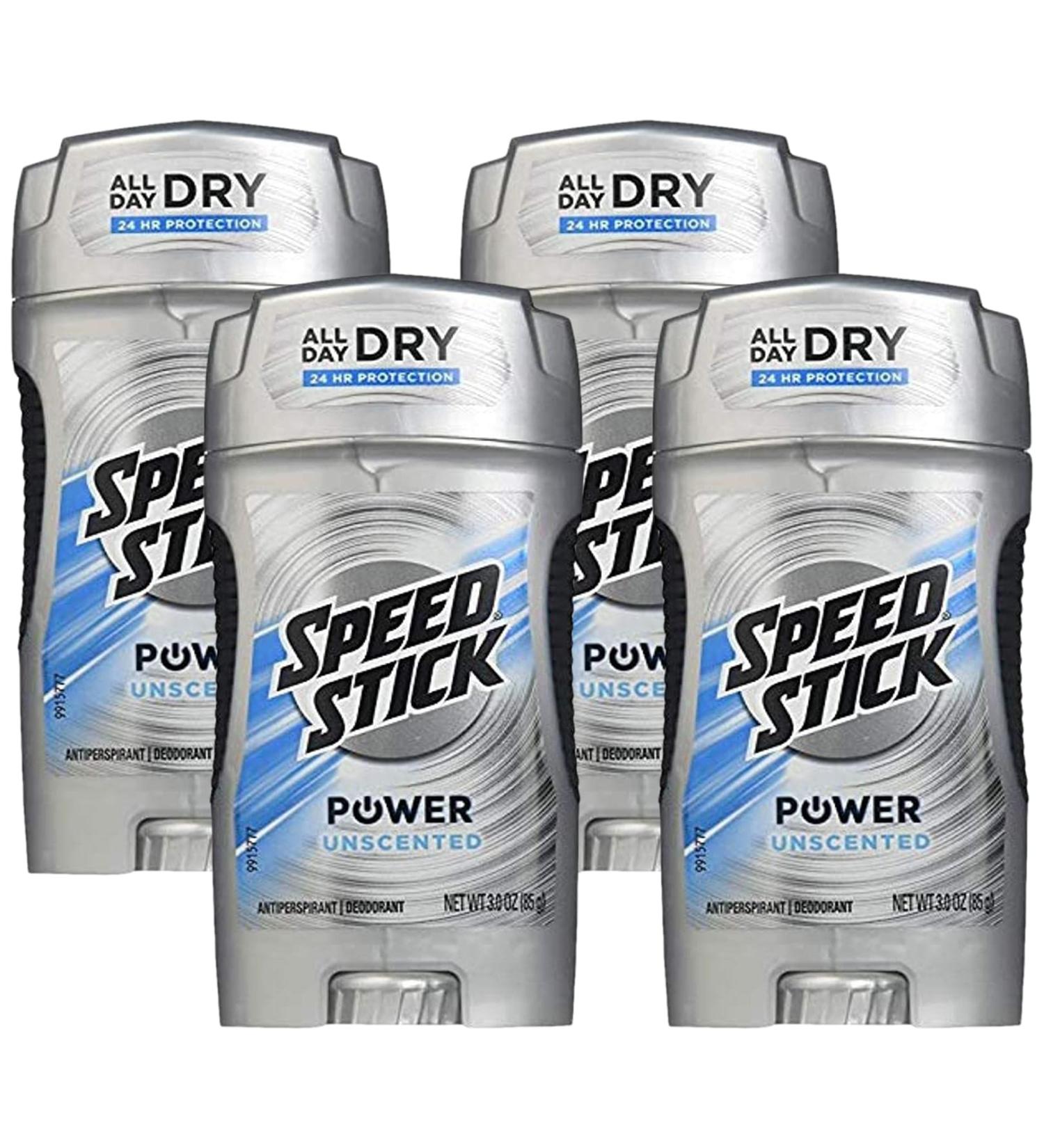 Speed Stick Antiperspirant & Deodorant Solid Unscented 3 oz (Pack of 4) Unscented 3 Ounce (Pack of 4) - Buy Online on GoSupps.com