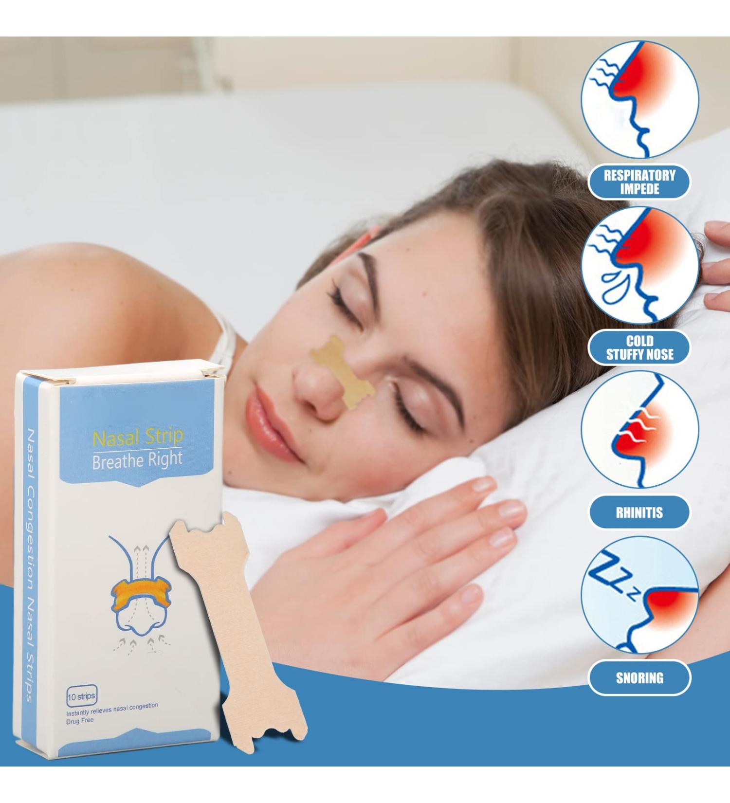 10pcs Nasal Strips for Instant Relief | Relieve Nasal Congestion and Runny Nose | Breathe Better | Essential for Anti Snoring Devices - Buy Online on GoSupps.com
