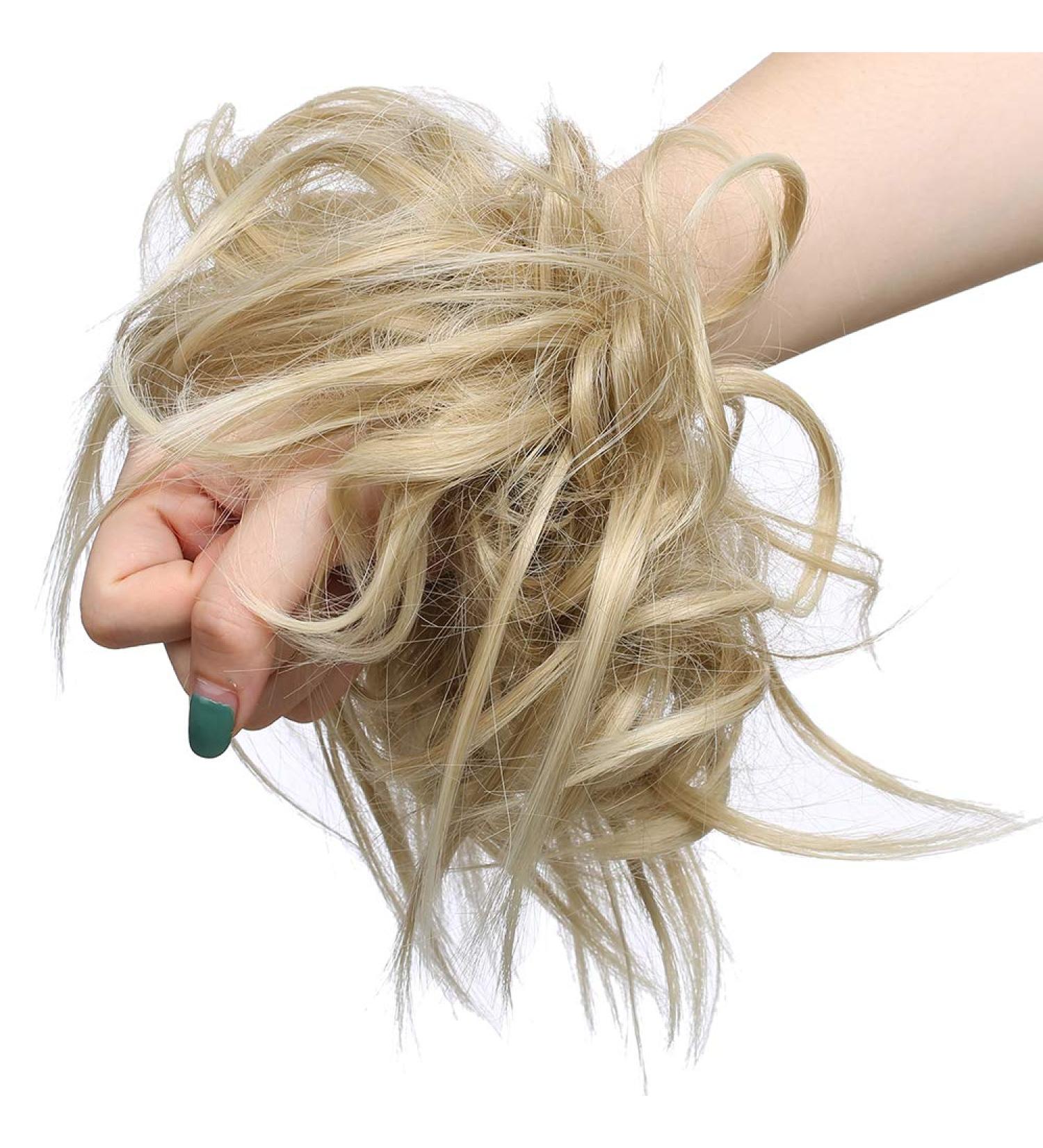 SEGO Hair Part Hair Tie & Curly Updos - Ash Blond & Bleach Blond #24T613 - 45g Hair Extension Accessories - Buy Online on GoSupps.com