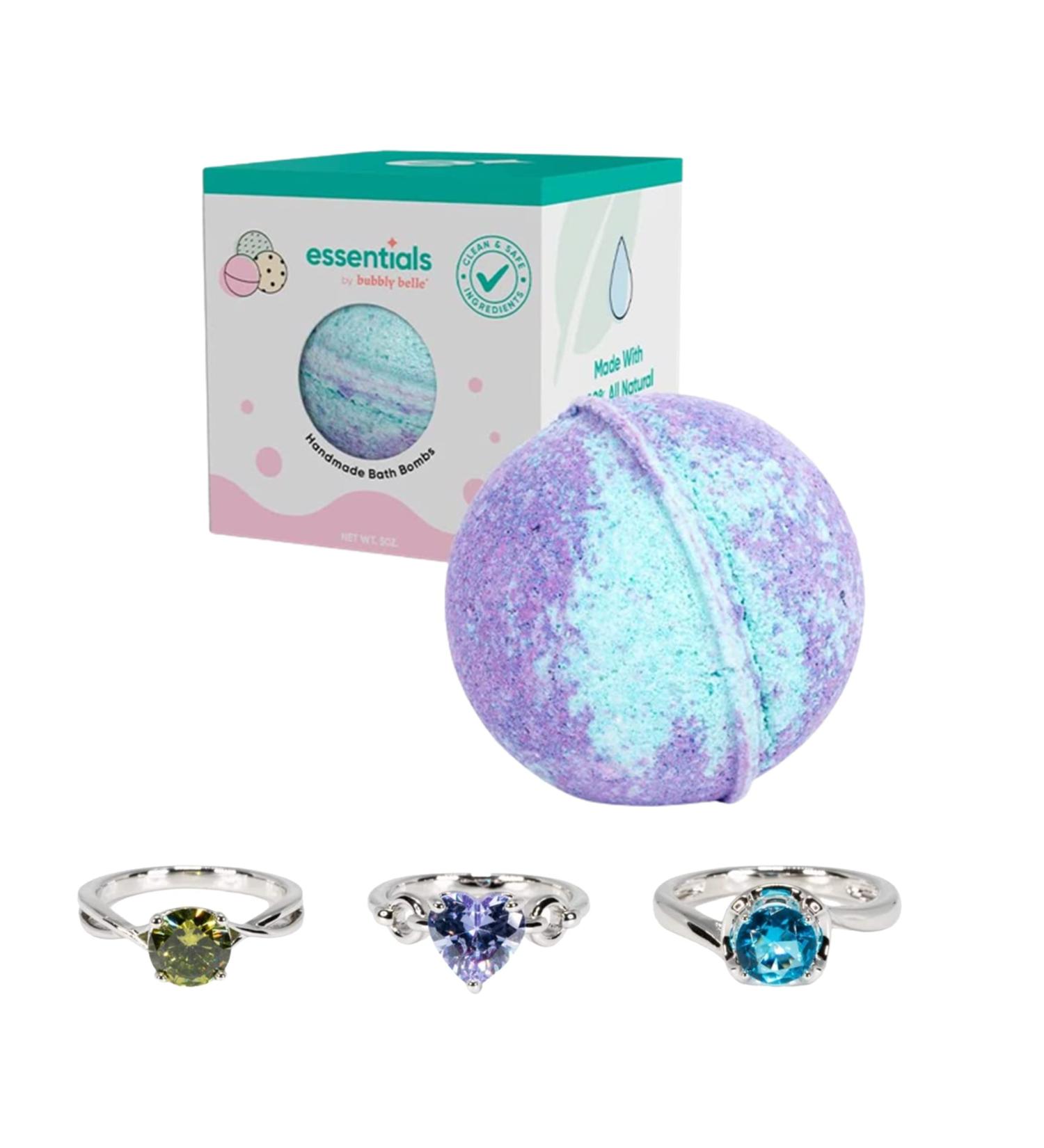 Bubbly Belle Lavender Bath Bombs with Adjustable Ring - 5oz | Essential Spa Experience - Buy Online on GoSupps.com