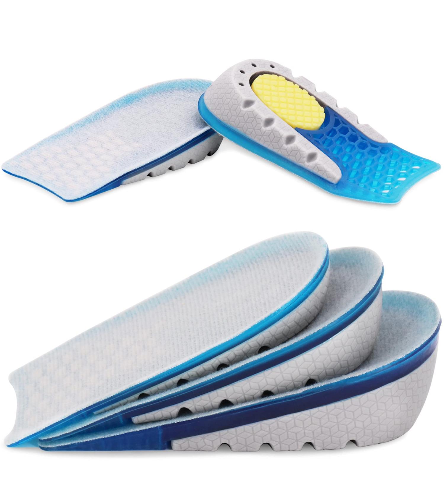 Ailaka Gel Height Increase Insoles - 1 Pair | Shock Absorption Heel Cushion Pads | 2.5cm Height Lift Inserts for Men & Women - Buy Online on GoSupps.com