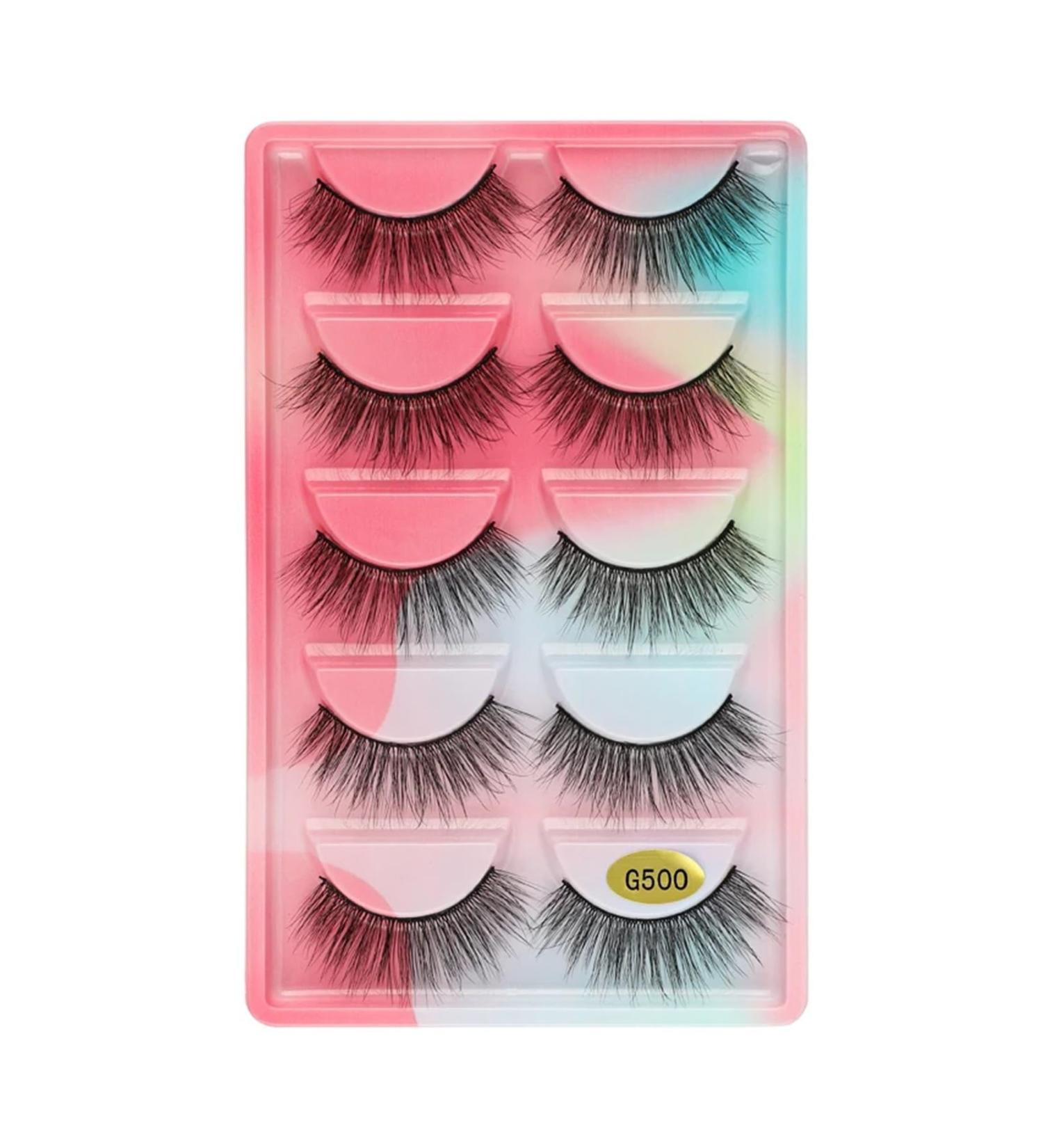 UAMOU 2-50 Boxes Eyelashes faux mink lashes natural 3d mink eyelashes volume false lashes in bulk cilios Cheerfully (Color : 5 Pairs G500CS Size : 20 Boxes) - Buy Online on GoSupps.com