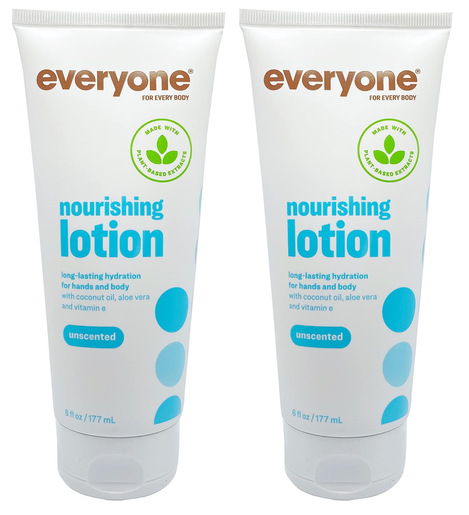 Everyone 3-in-1 Lotion, Unscented, 6 oz Each (Pack of 2) [Packaging May Vary]
