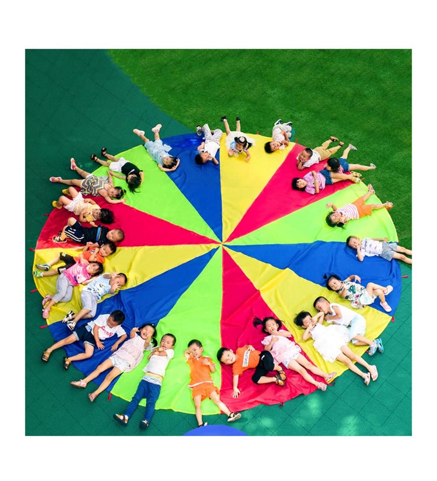 2m Play Parachute Teamwork Game for Nursery Physical Training - Indoor & Outdoor Activities - Buy Online on GoSupps.com
