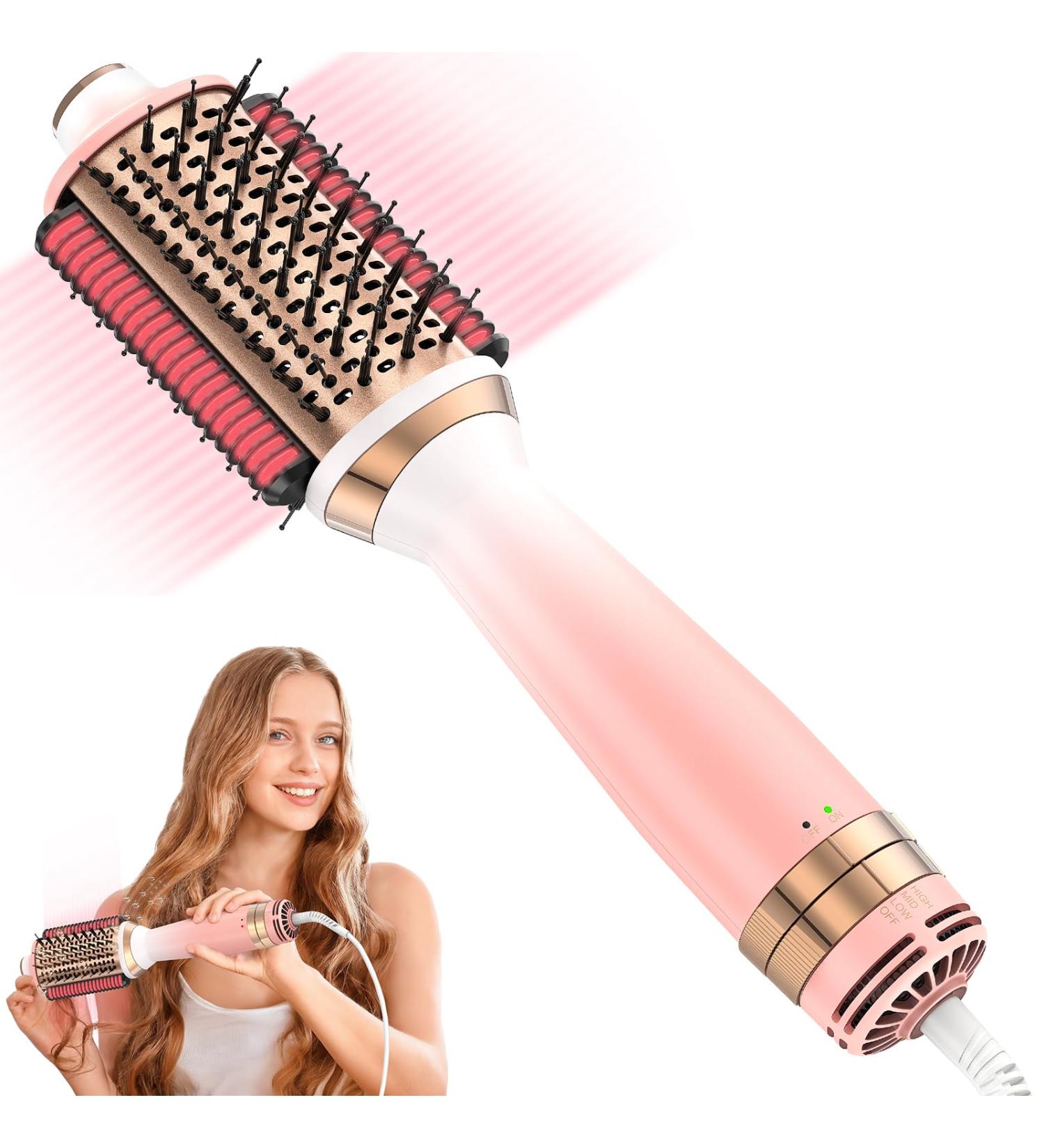 4 in 1 Blow Dryer Brush – Volumizing Hot Air Brush for Drying Straightening & Curling | Negative Ion Hair Styling Tool - Buy Online on GoSupps.com