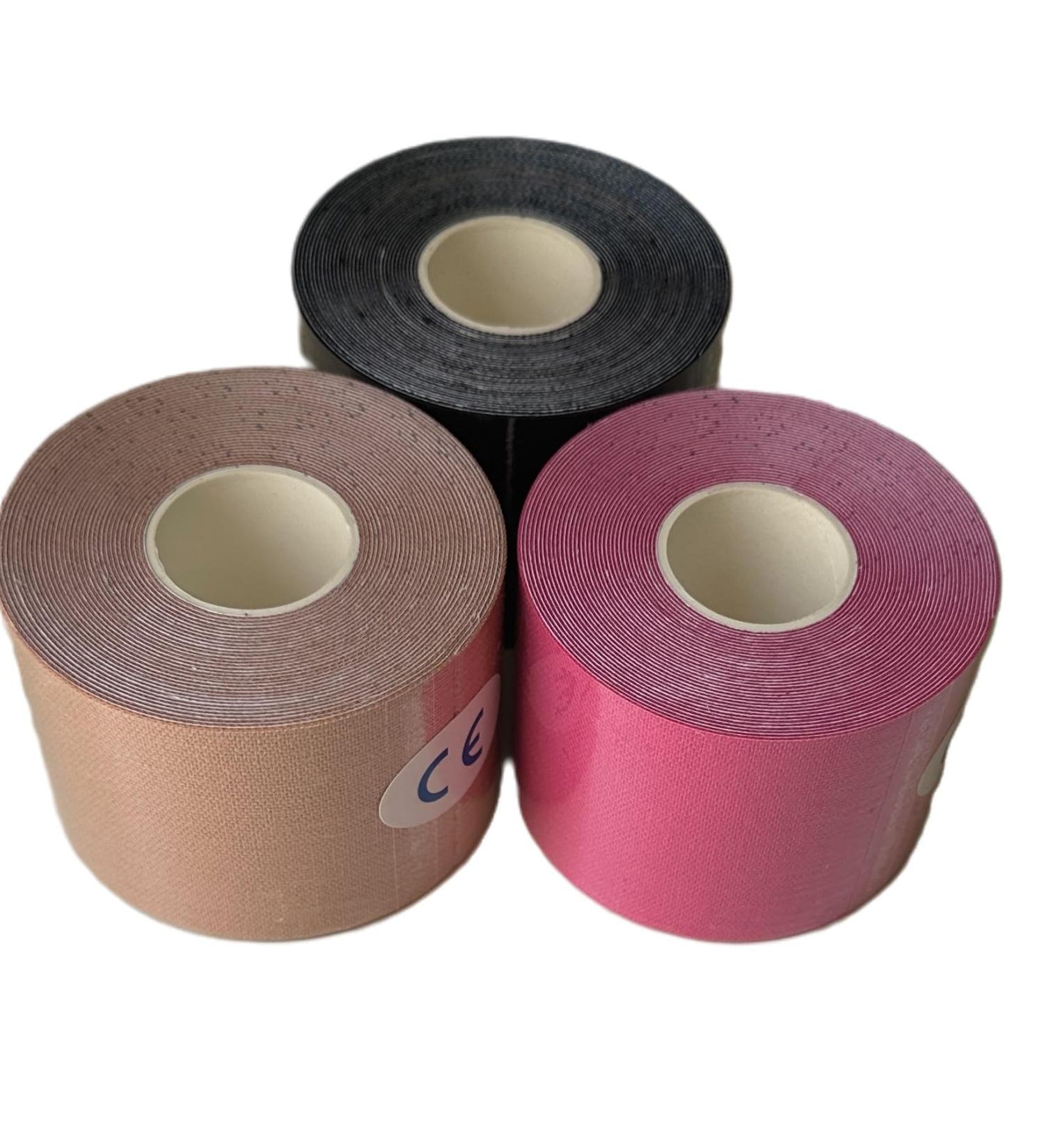Buy Cotton Kinesiology Tape (3 Rolls) - Waterproof Breathable Latex-Free Pain Relief - Self-Adhesive Athletic Tape in Mixed Colors - Buy Online on GoSupps.com