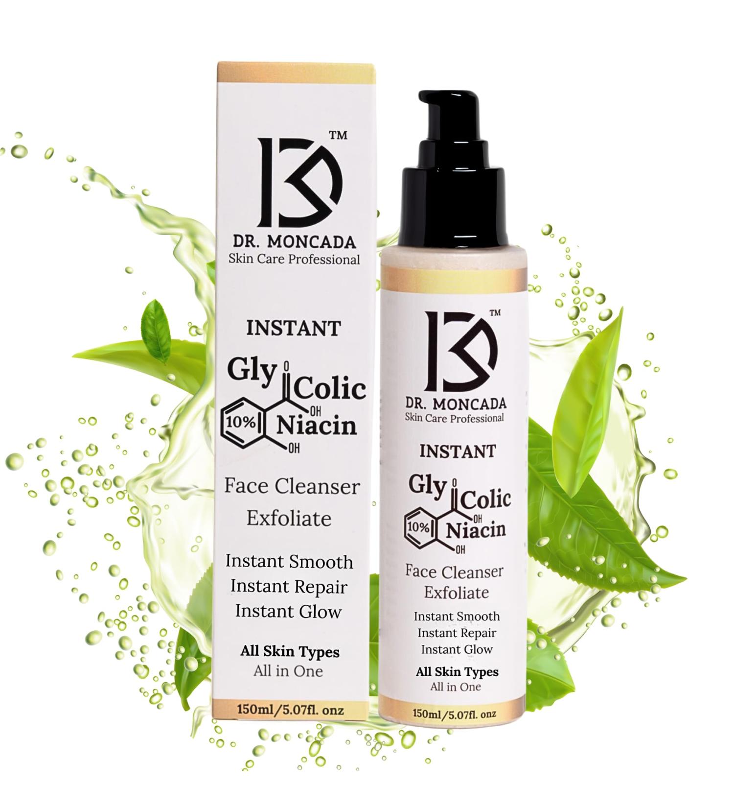 10% Glycolic Acid Face Wash with Niacinamide | Exfoliating AHA Cleanser for Anti-Aging Wrinkles Acne Prone Oily Skin | Pore Minimizer & Makeup Remover | 5.07 Fl Oz - Buy Online on GoSupps.com