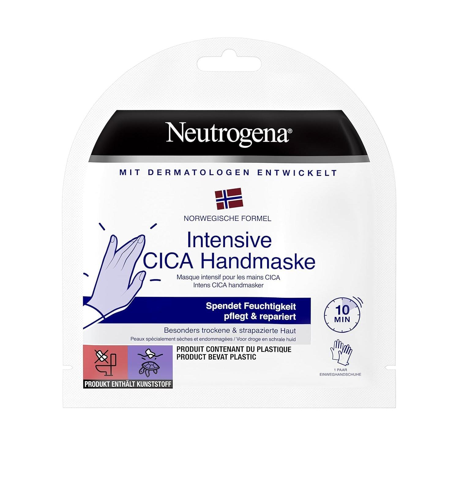 Neutrogena Intensive CICA Hand Mask - Disposable Gloves & Cream for Dry Hands - International Shipping Available - Buy Online on GoSupps.com