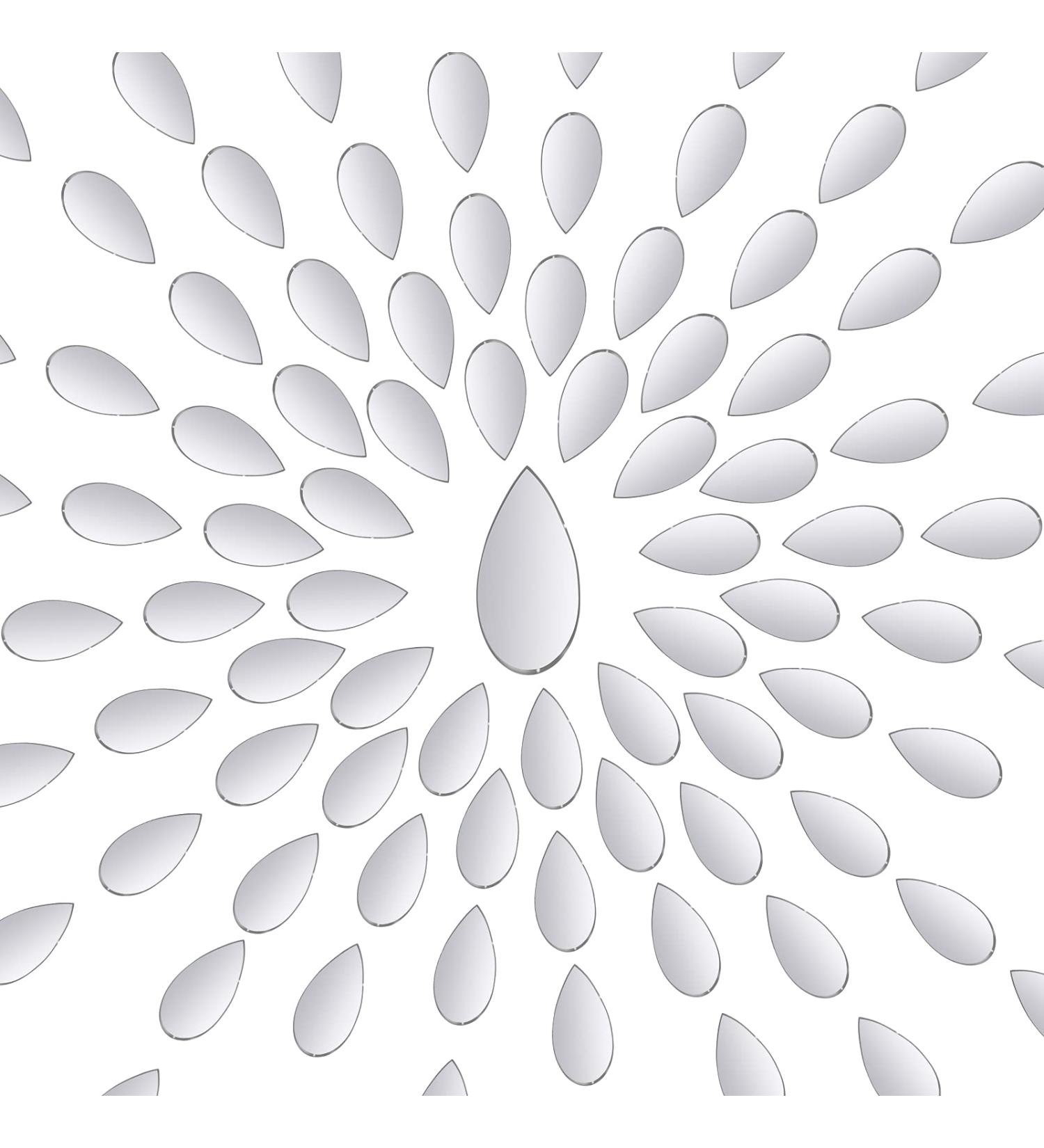 Purpeak Teardrop Craft Mirrors - 150 Pieces Small Glass Mirror Mosaic Tiles for DIY Home Decor - Buy Online on GoSupps.com