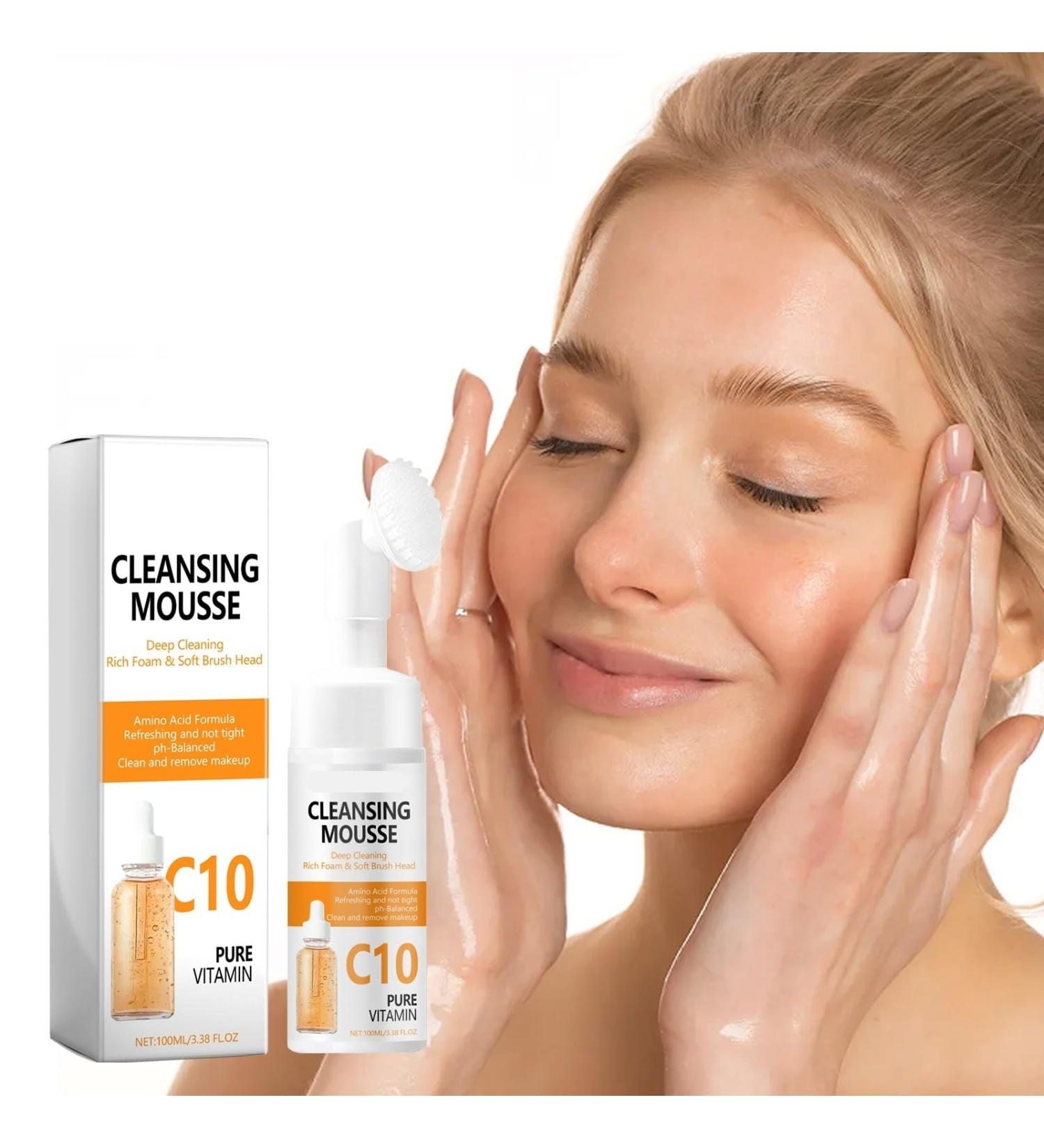 Nettoyant Moussant For Le Visage - Nettoyage En Profondeur Exfoliation Douce Et claircissante Hydratant D maquillant Rafra chissant Et Non Tiraillant(2PCS) - Buy Online on GoSupps.com