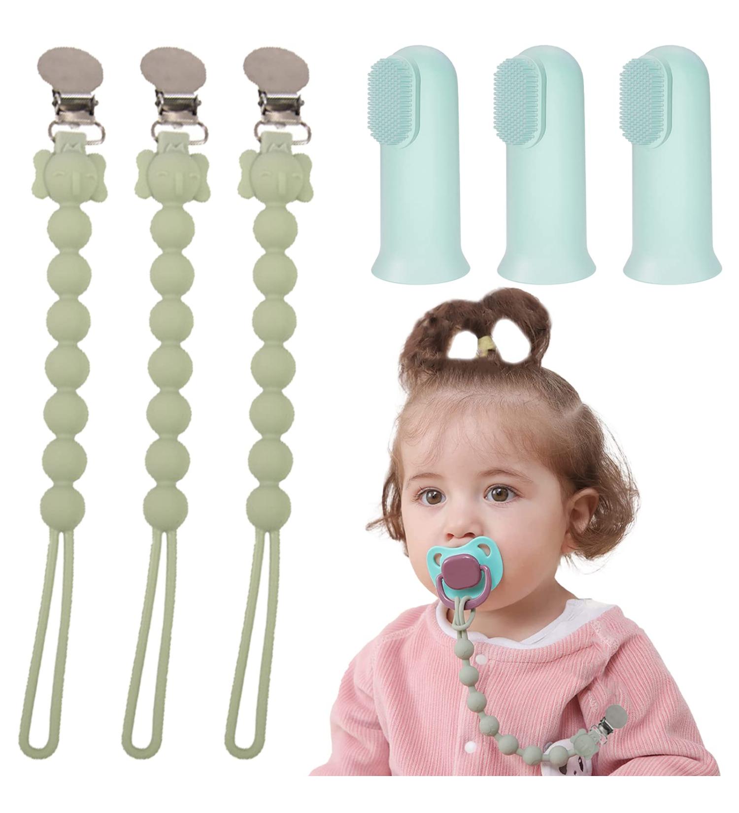 Buy BDSHUNBF 6PC Silicone Pacifier Chain - Soft Clip for Boys & Girls | Personalized Gift - Buy Online on GoSupps.com