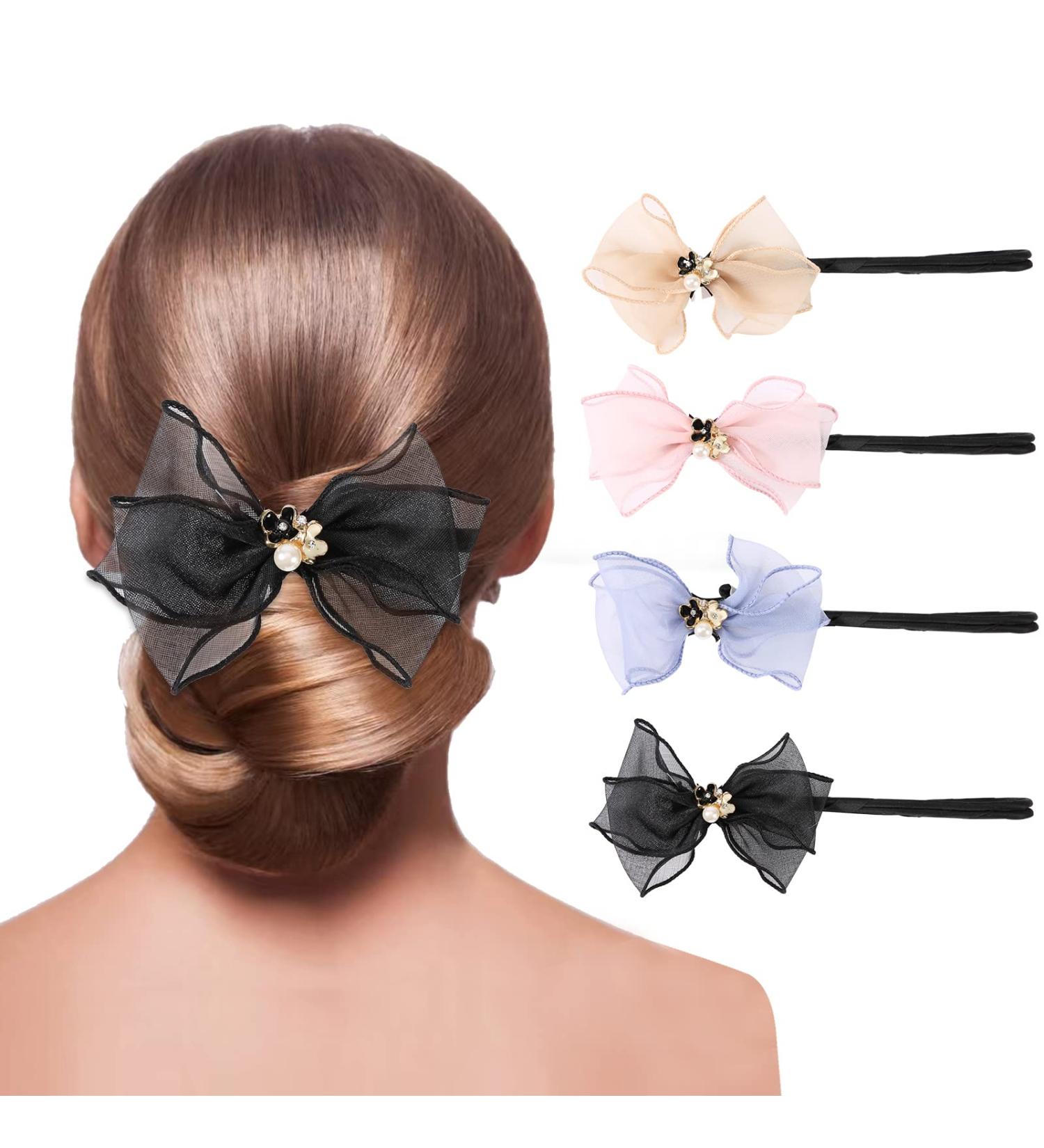 Bun Maker Set for Thick Hair - 4pcs Hair Accessories for Girls | Lazy Hair Curler Bun Maker - Buy Online on GoSupps.com