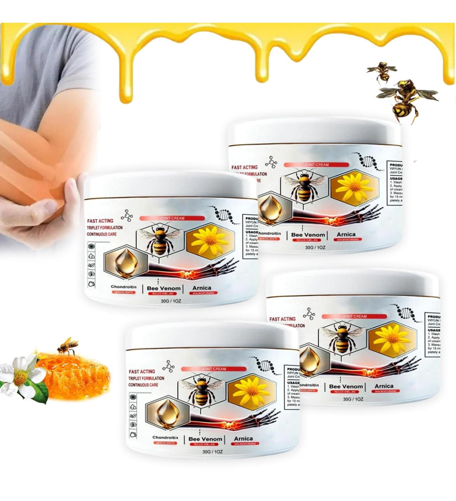 Buy Todahof Bee Venom Cream - Pain Relief & Healing Ointment (4 Pieces) - International Shipping Available - Buy Online on GoSupps.com