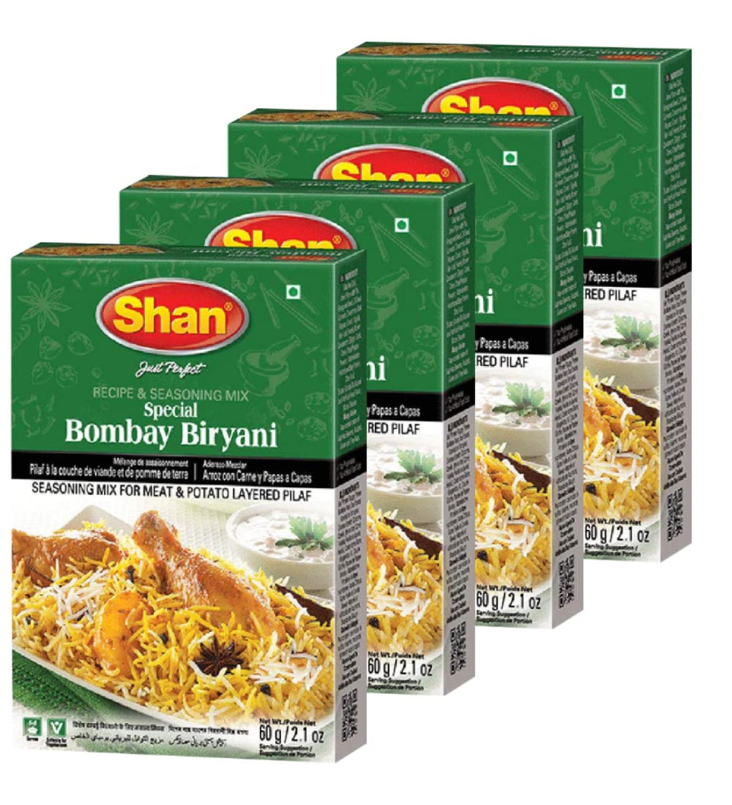 Shans Special Bombay Biryani Masala 60g Pack of 4 - Buy Online on GoSupps.com