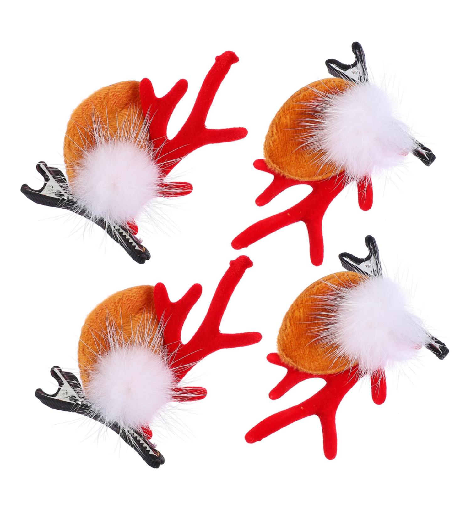 minkissy 2 Pairs Christmas hair clips clips for hair duckbill hair clips hair clips for girls xmas Hair Hoop antlers hair clips for women Reindeer horn hair Xmas Hair Barrette Headband - Buy Online on GoSupps.com