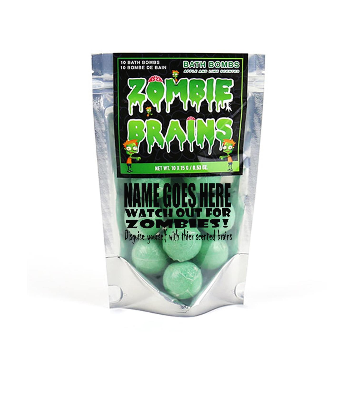 Zombie Brains Personalised Tropical Scented Bath Bombs Set of 10 Gift - Buy Online on GoSupps.com