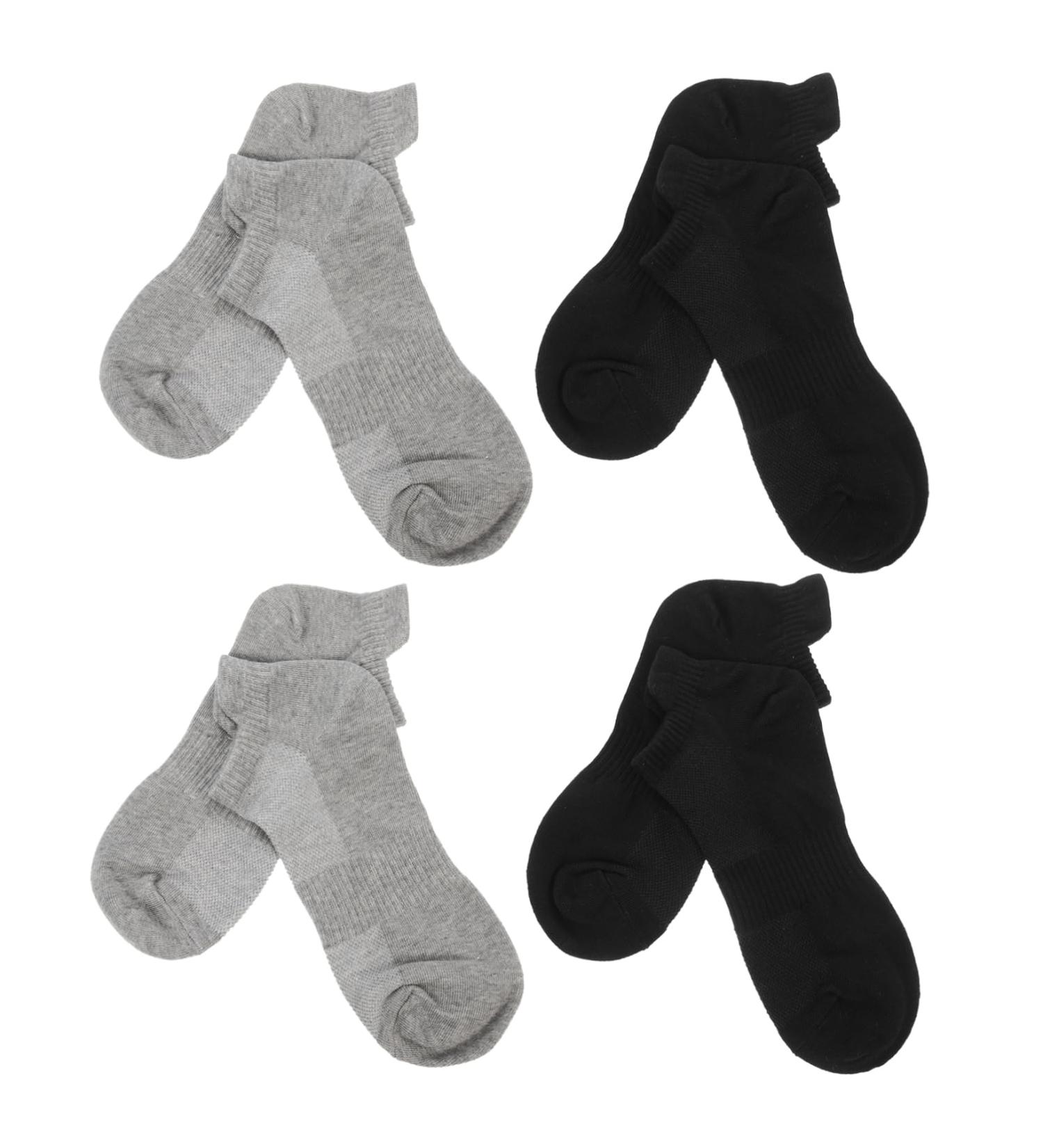 Beaupretty 4 Pairs Combed Cotton Socks Summer Socks Low-cut Liners Socks Breathable Sports Stockings All Season Cotton Socks Cotton Ankle Sock Low-cut Liner Socks Unisex Cotton Socks Black Grey 21x5x0.3cm - Buy Online on GoSupps.com