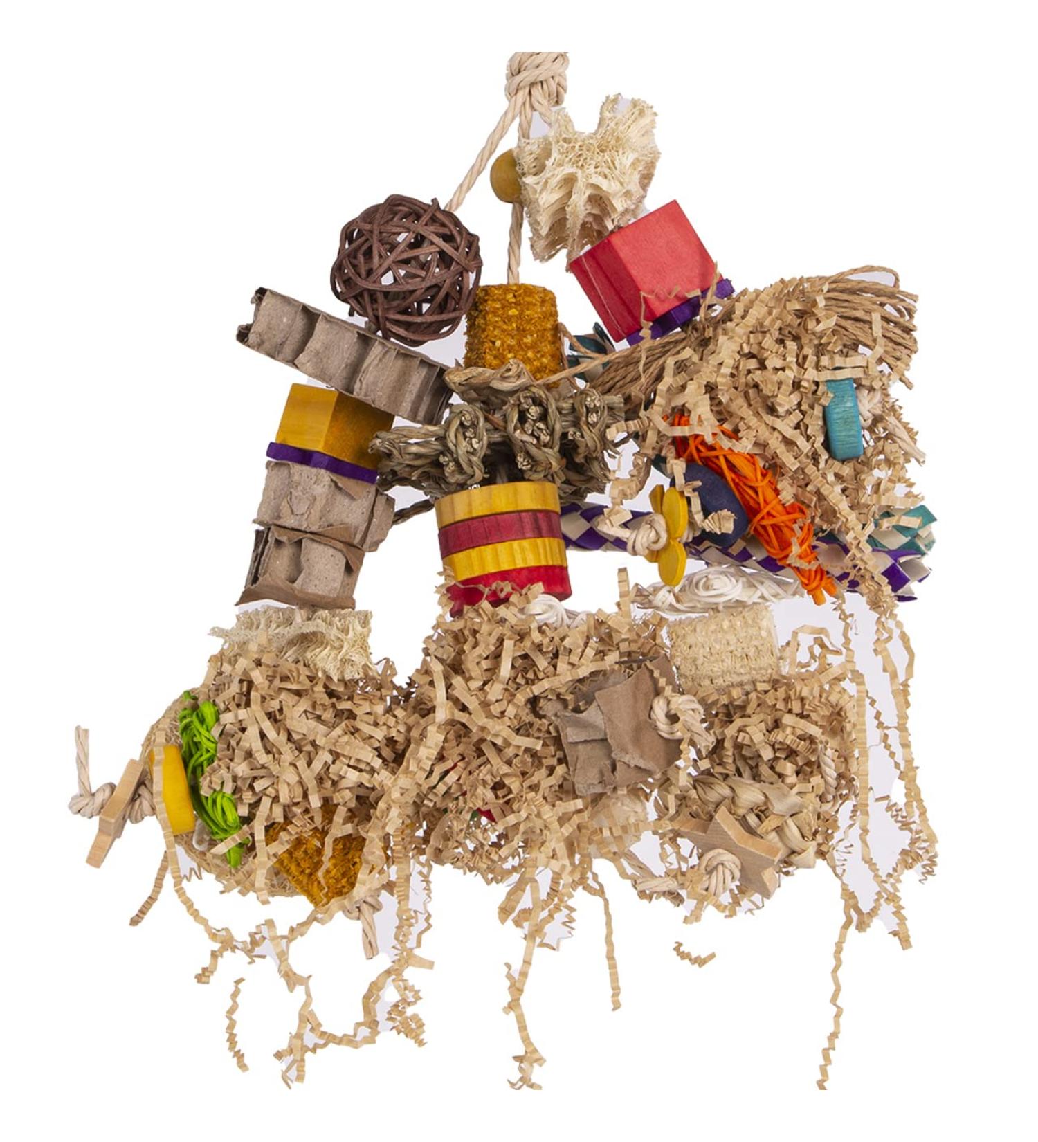 HappyBird Shred Clutter Toy - Best Shredder for Parakeets & Small Parrots | Chewing Fun for Happy Birds - Buy Online on GoSupps.com