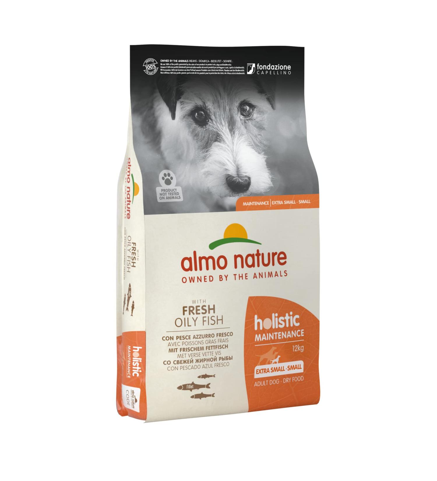 Almo Nature Holistic Maintenance XS-S Dog Food for Small Dogs with Fresh White Fish 12 kg - Buy Online on GoSupps.com