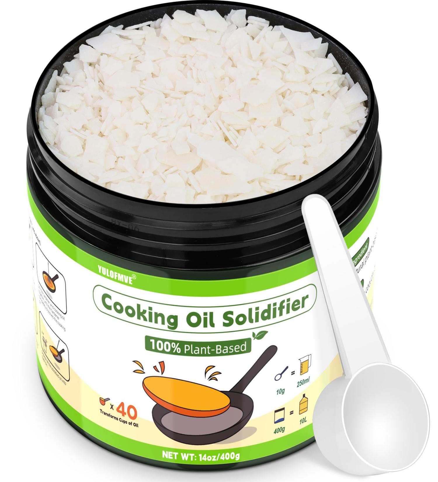 Eco-Friendly Cooking Oil Solidifier - 100% Plant-Based Grease Hardener for Easy Disposal (Solidifies Up to 40 Cups - Buy Online on GoSupps.com