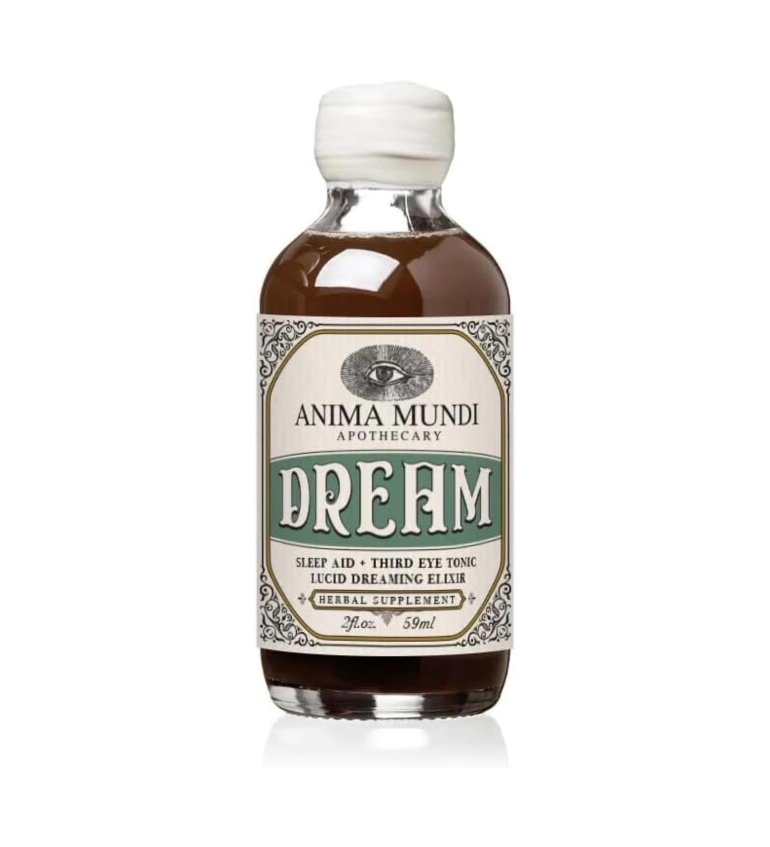 Anima Mundi Apothecary Lucid Dream Elixir - Third Eye Tonic - Relaxing Adaptogenic Drink - Support Lucid Dreaming and Visionary Sleep with This Calming Tonic (2 oz) - Buy Online on GoSupps.com