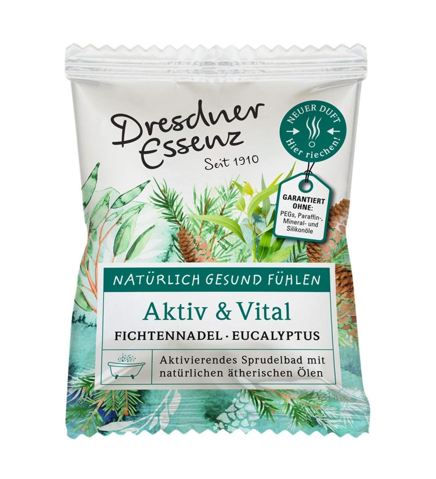 Pack of 5 Dresdner Essence Health Bath Bubble Bath Active & Vital 5 x 70 g for 1 full bath Bath additive Aroma bath