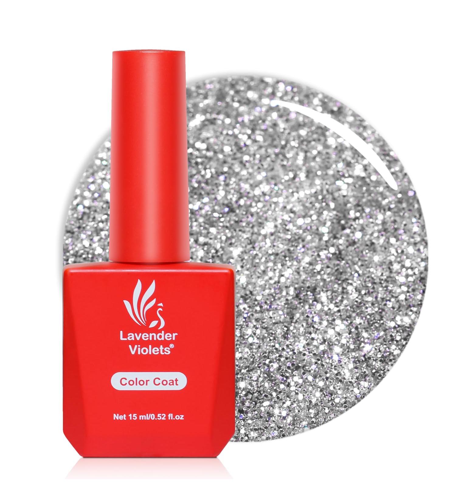 15ml Lavender Violets Gel Nail Polish | Platinum Silver Dream Bell | Soak Off | Salon Quality Diamond Crystal | A0391 - Buy Online on GoSupps.com