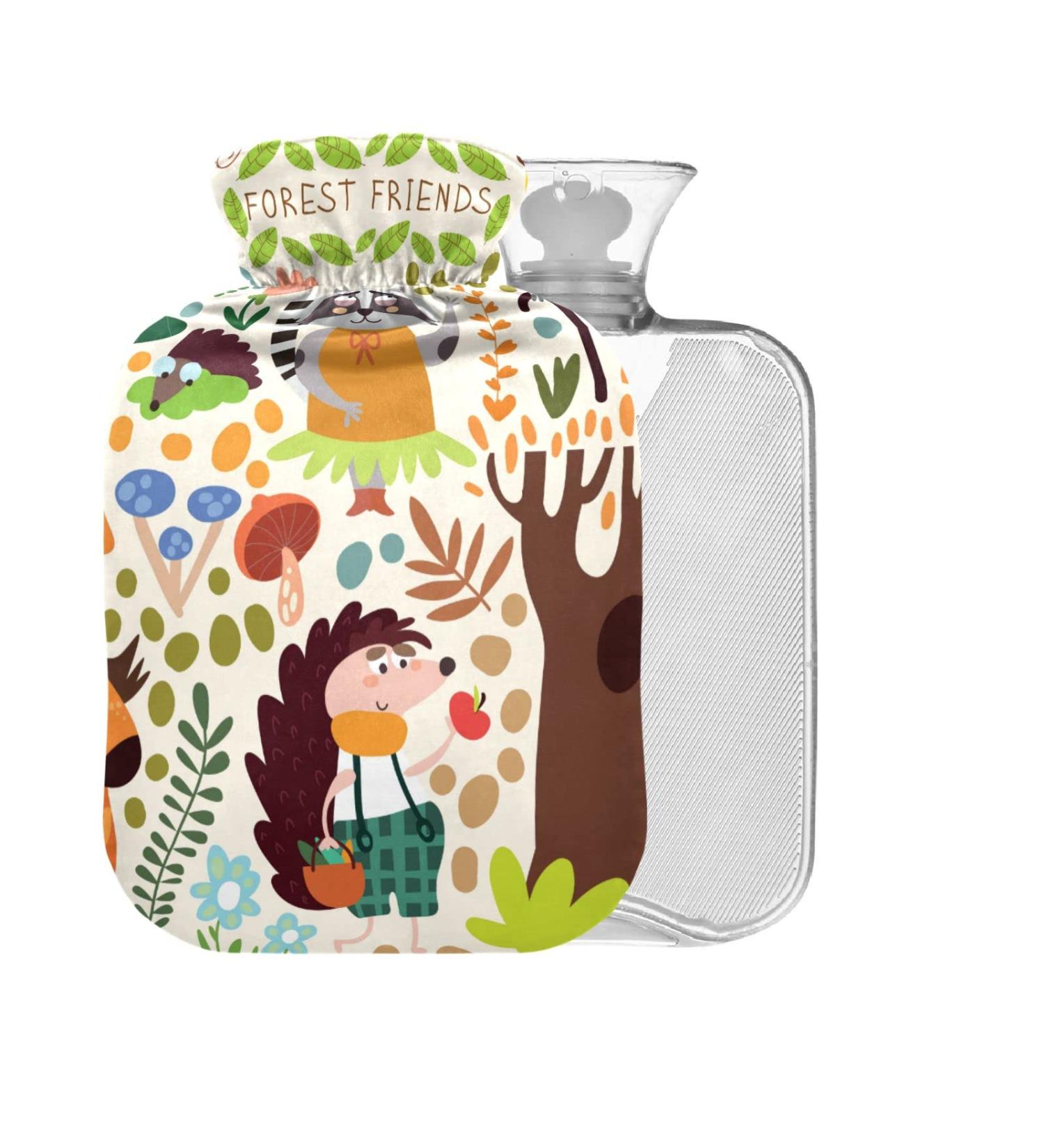 Hot Water Bottle with Cover - 1L BPA Free | Small Hot Water Bag for Pain Relief & Hot/Cold Therapy - Buy Online on GoSupps.com