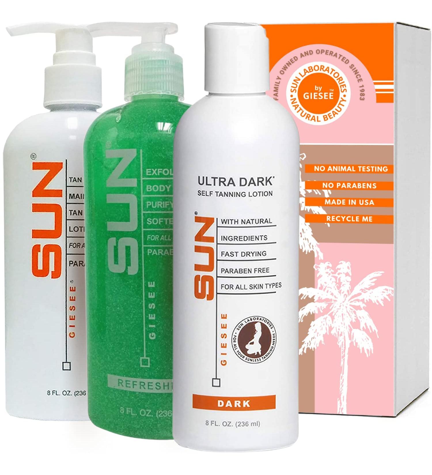 Sun Labs Self Tanning Lotion Tan Maintainer & Exfoliant - 3-Pack 8 Oz. Bottles - Buy Online on GoSupps.com
