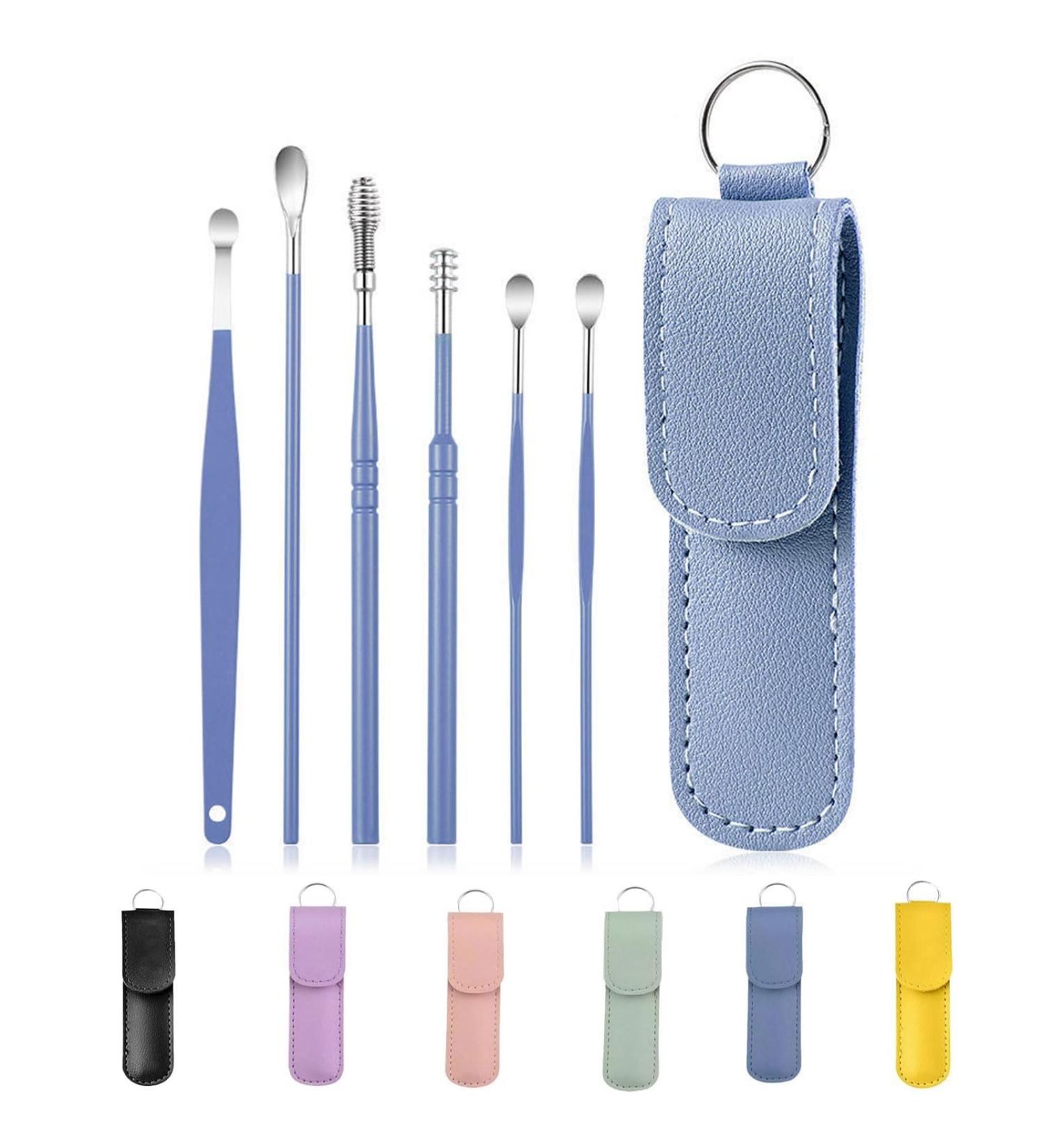 Primobe Ear Wax Cleaner Innovative Spring Earwax Cleaner Tool Set Portable Ear Wax Cleaning Kit Ear Pick Cleaner Cleaning Kits Ear Wax Removal Kit for Ear Adult (Blue-B) - Buy Online on GoSupps.com