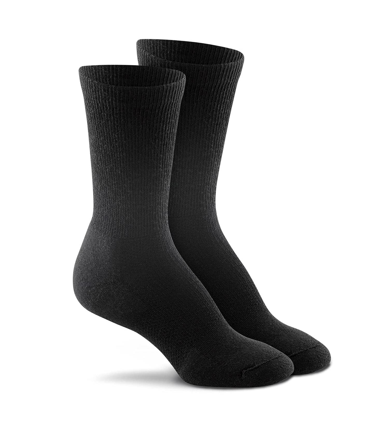 Fox River Her Diabetic Crew Socks - Black (1 Pair) - Buy Online on GoSupps.com