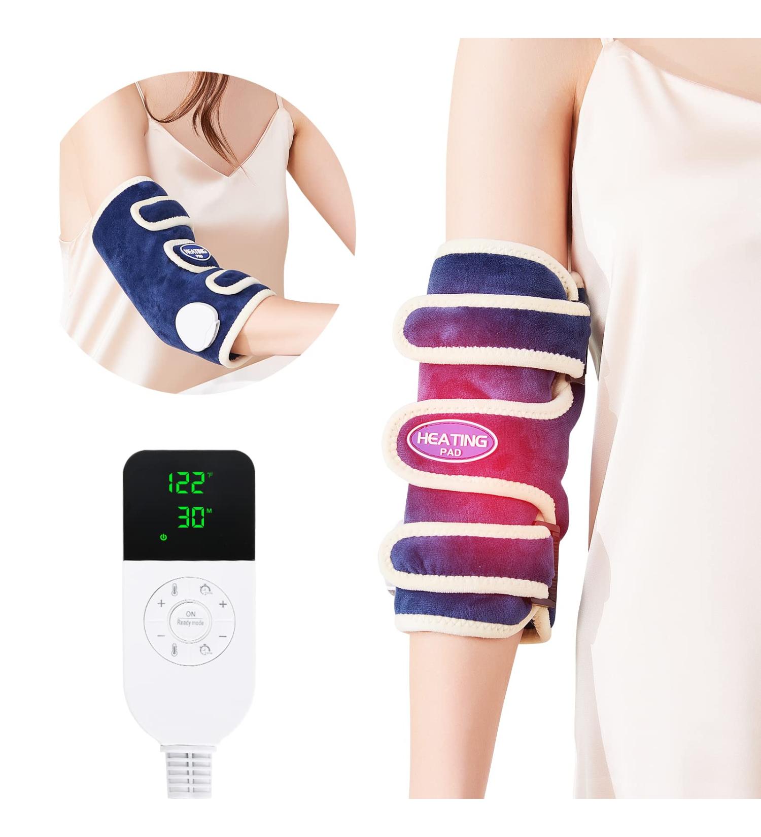 CAMECO Heated Elbow Wrap for Pain Relief | Electric Heating Pad for Tendonitis, Tennis Elbow & Arthritis | Dry Heat Therapy with Auto Shut Off | Adjustable for Arm, Leg, Knee | Men and Women - Ideal for Elbow Pain - Buy Online on GoSupps.com