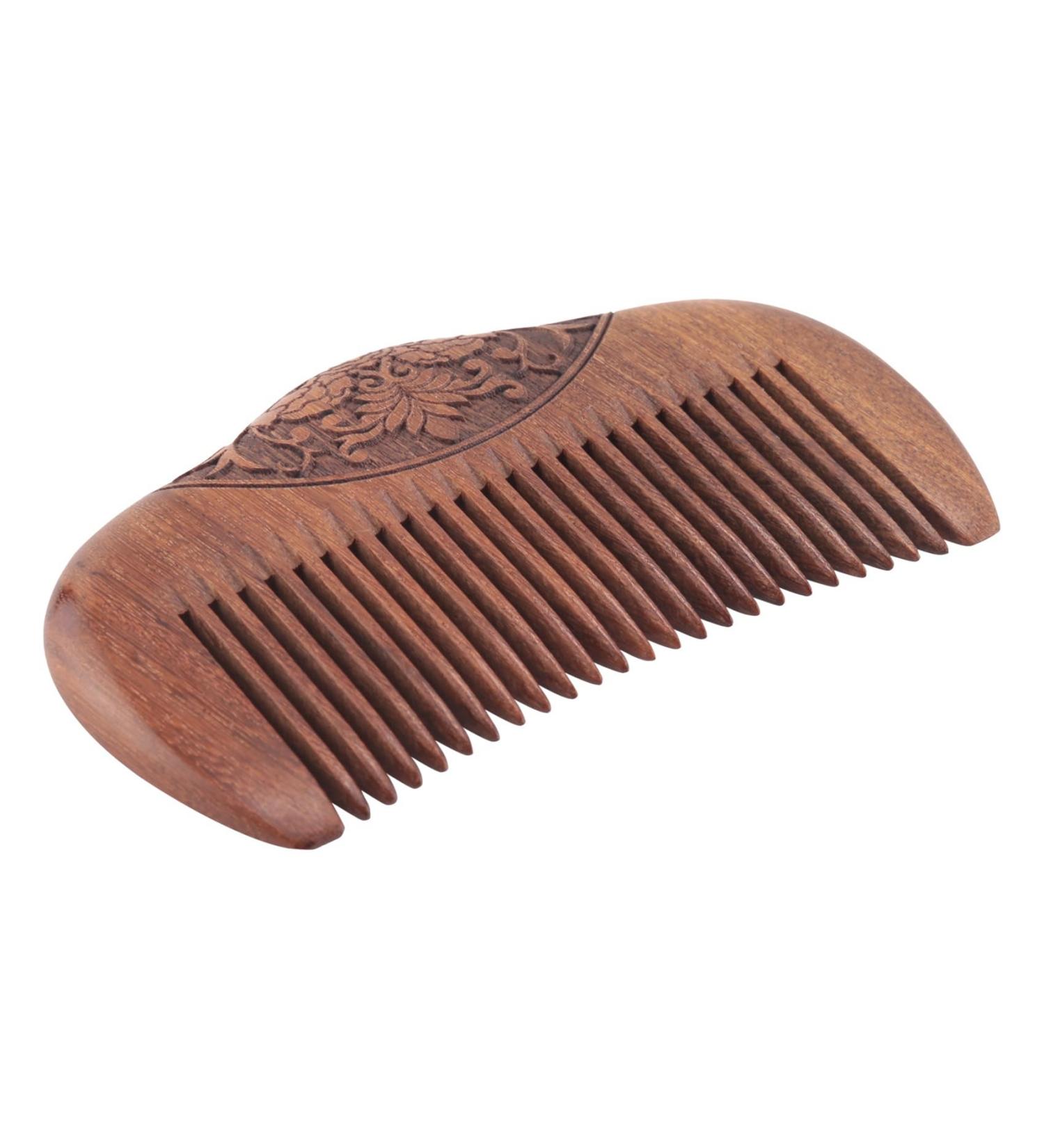 Peigne de Poche Bois de Vert Naturel Super Narrow Dent Bois Peignes Statiques Poux Barbe Peigne Coiffure Peigne en Bois de - Buy Online on GoSupps.com