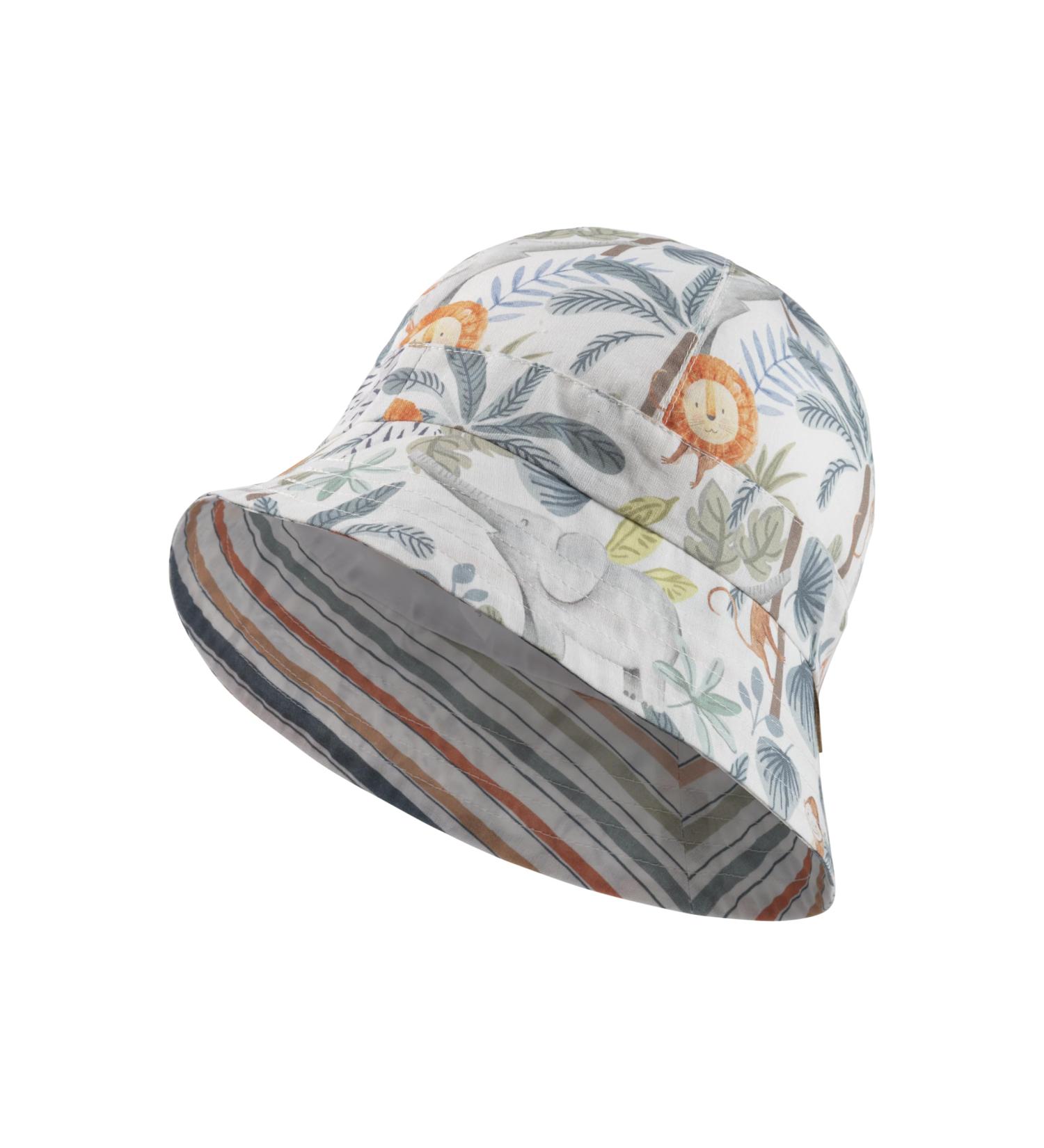 Sterntaler Safarihut Jungle - UV 50+ Unisex Baby Sun Hat | Soft Organic Cotton Headgear for Optimal Sun Protection - 55 White - Buy Online on GoSupps.com