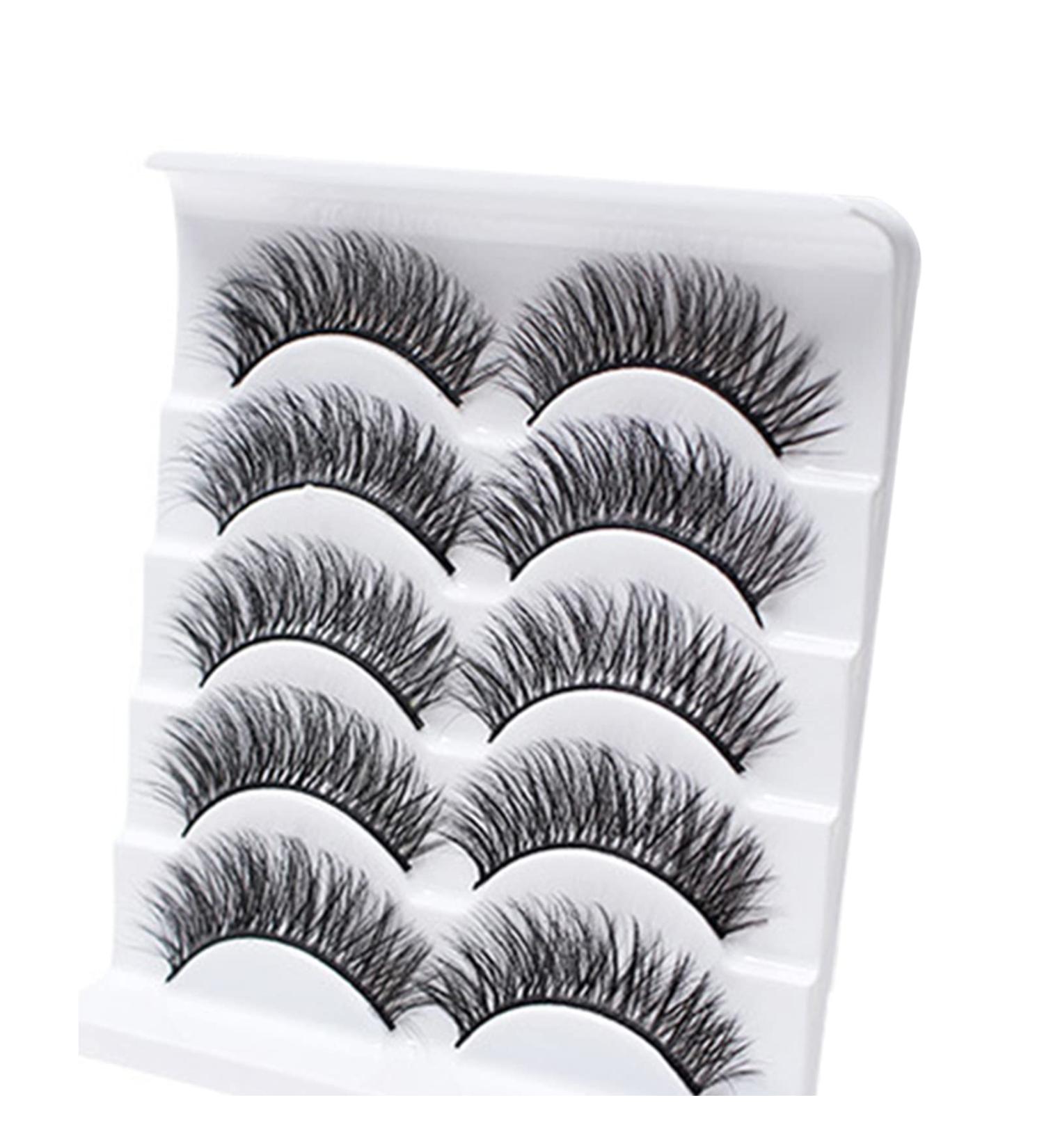 Preliked 5 Pairs Long-Lasting 3D Mink Lashes for Party Makeup - Curling Fake Eyelashes for Comfortable & Glamorous Look - Buy Online on GoSupps.com