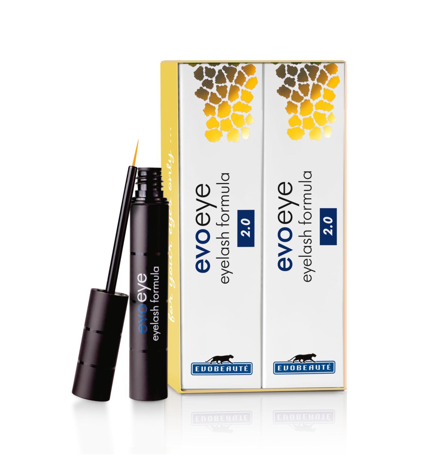 EVOBEAUT Evoeye Eyelash Formula 2.0 to 2.0ml + 1ml Eyelash Serum with Natural Booster for Long and Full Lashes in 6-8 Weeks I Eyelash Serum