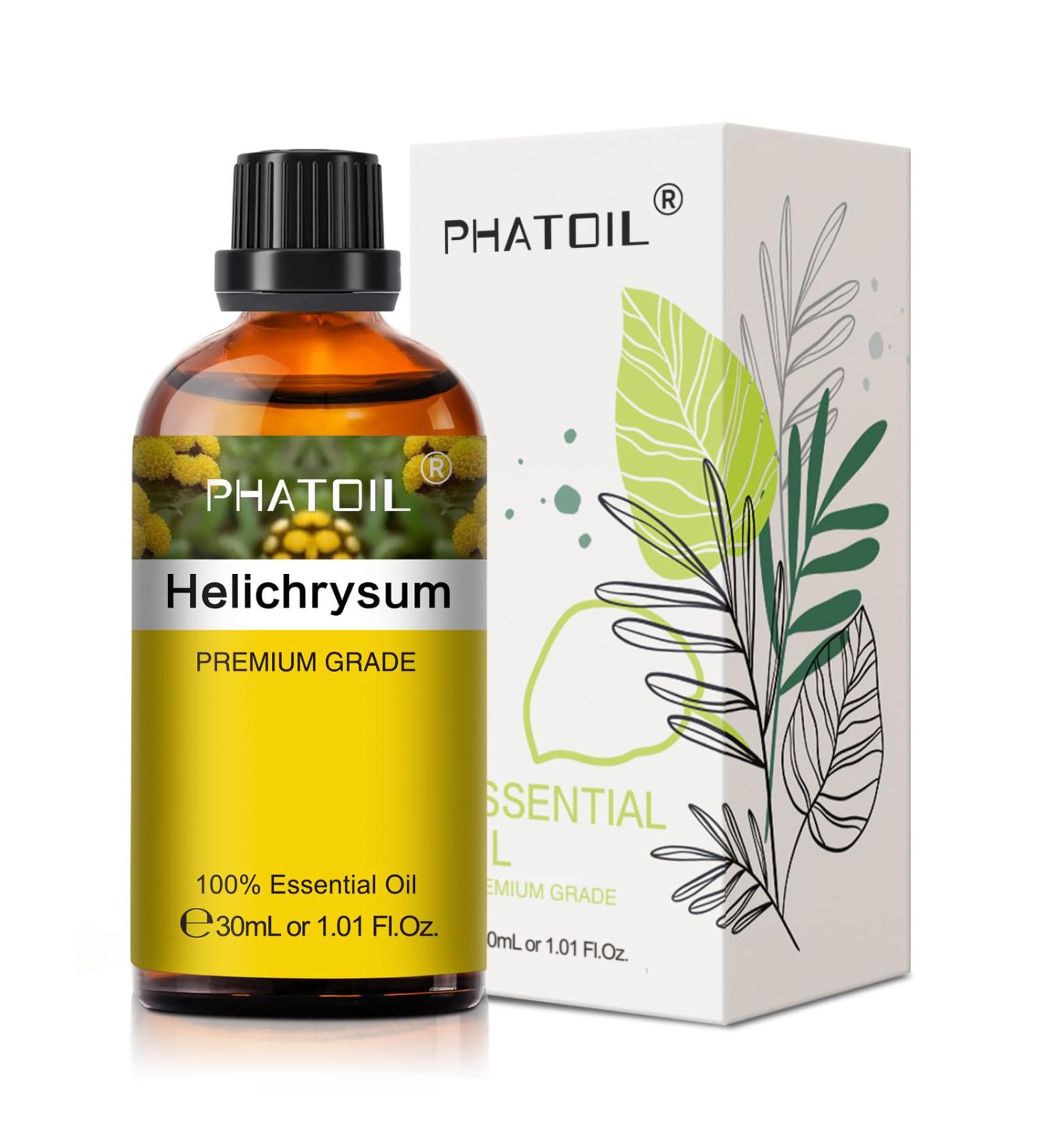 PHATOIL Helichrysum Essential Oil 30ML - Premium Grade Pure Oil for Aromatherapy, Diffusers, and Candle Making - Buy Online on GoSupps.com