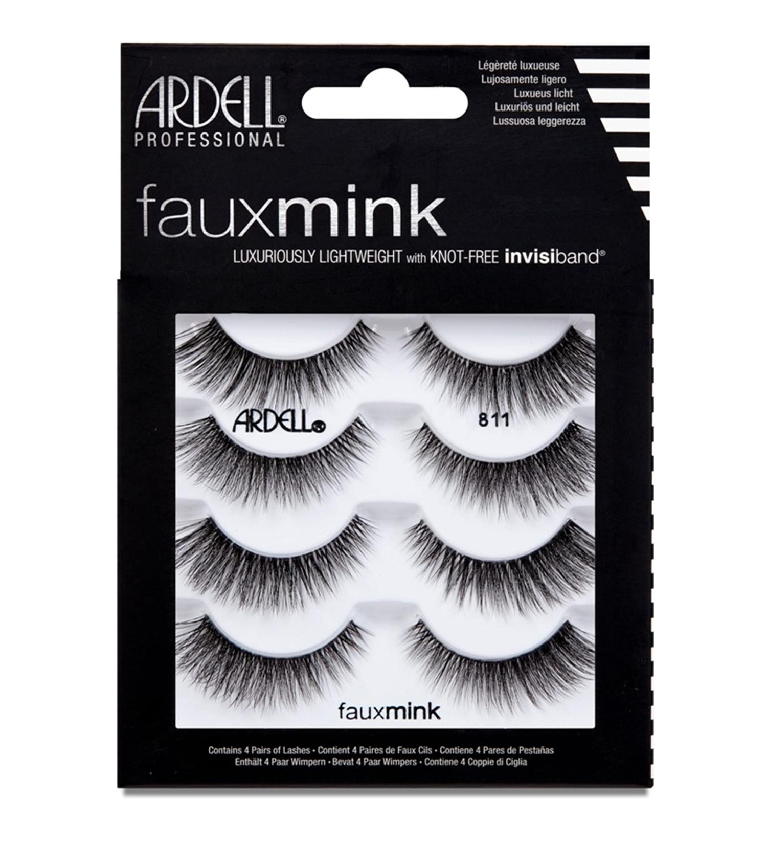 Ardell Multipack Lashes Faux Mink 811-12 pairs & duo Brush eyelash glue Dark - 2 Packs 5 Count - Buy Online on GoSupps.com