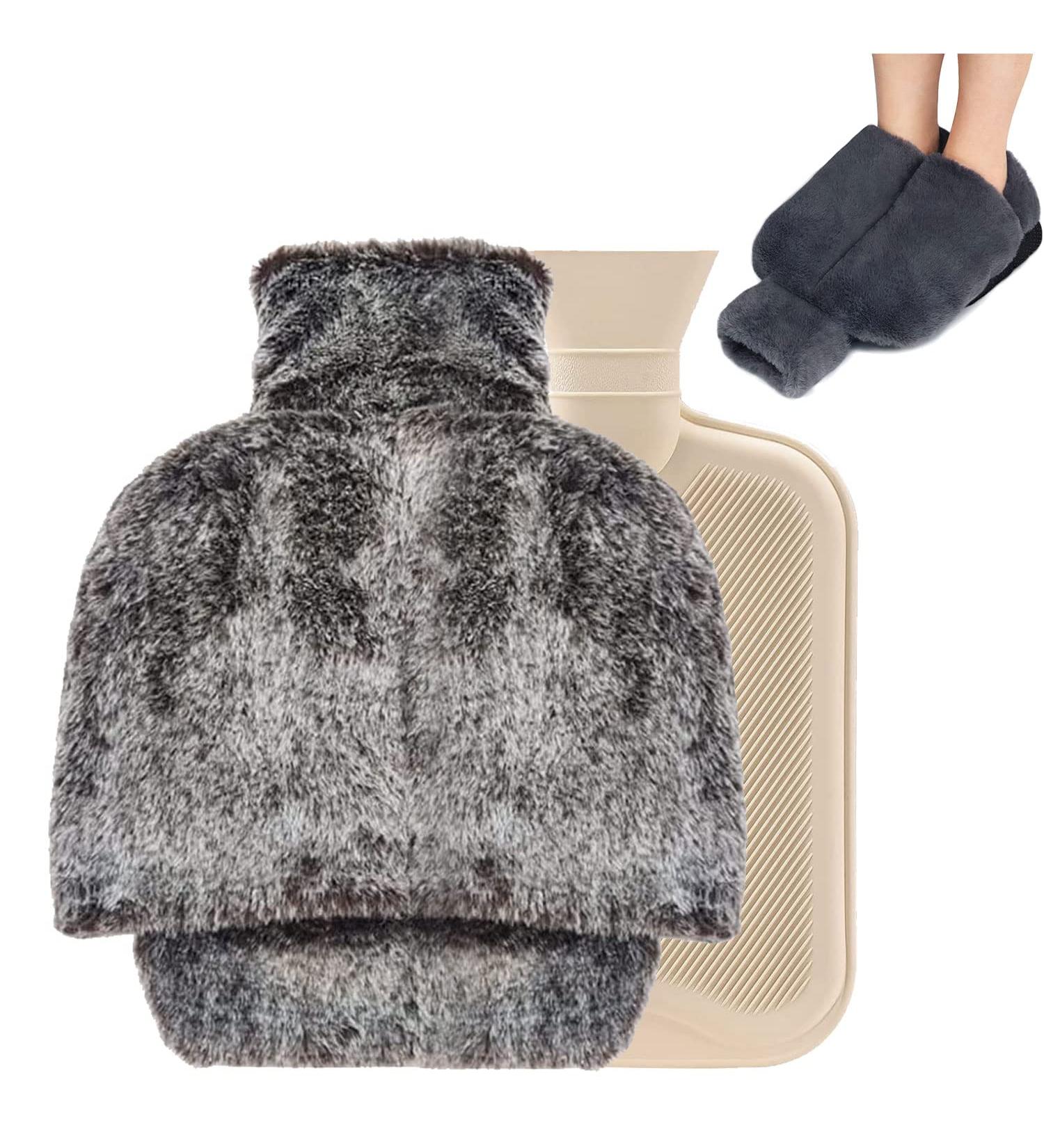 Buy 2L Foot Warmer Hot Water Bottle | 2-in-1 Electric-Free Warmers for Men & Women - Cozy Brown - Buy Online on GoSupps.com